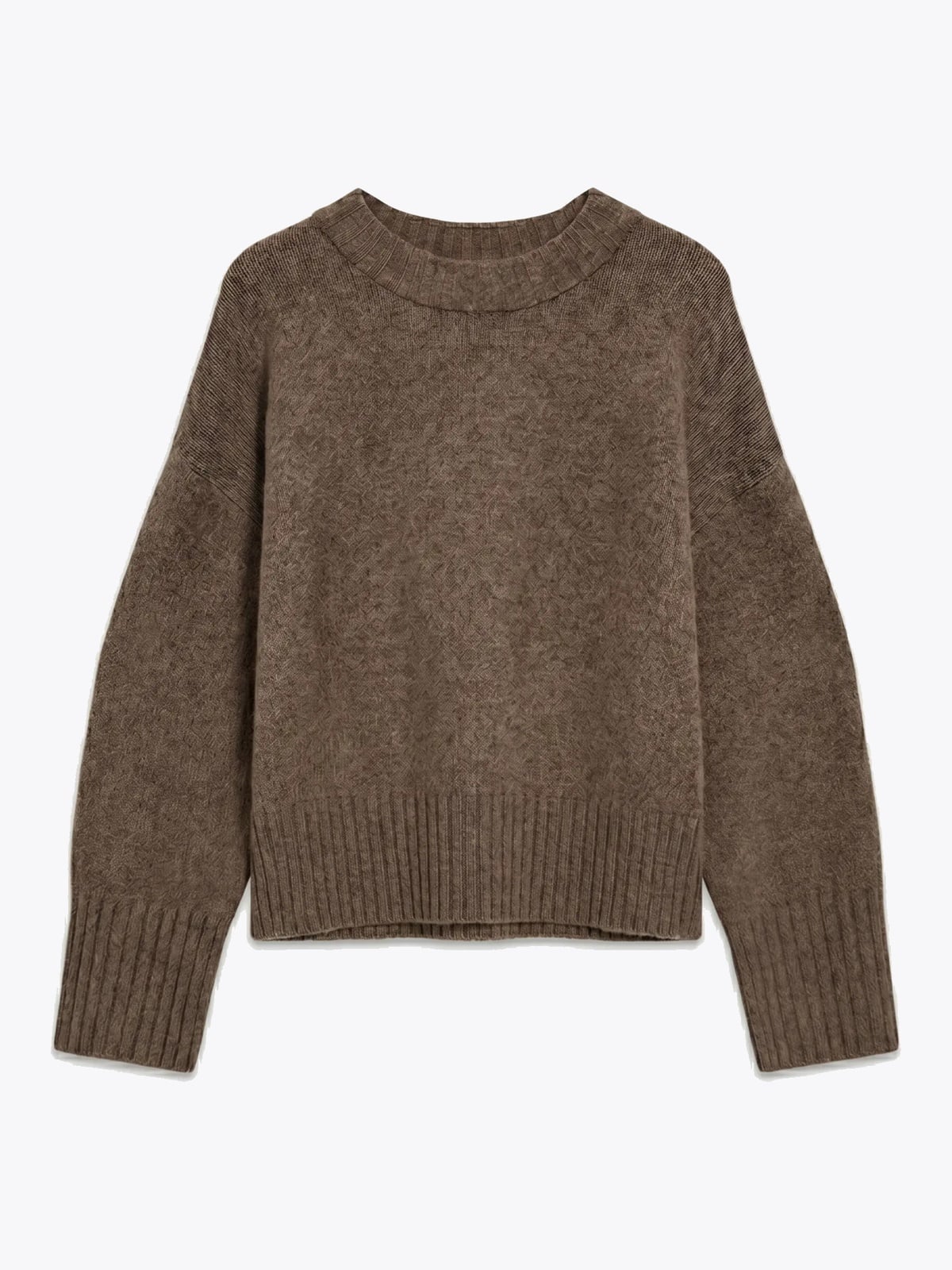 Topshop Daisy Long Sleeve Knitted Jumper Fossil MELANGE