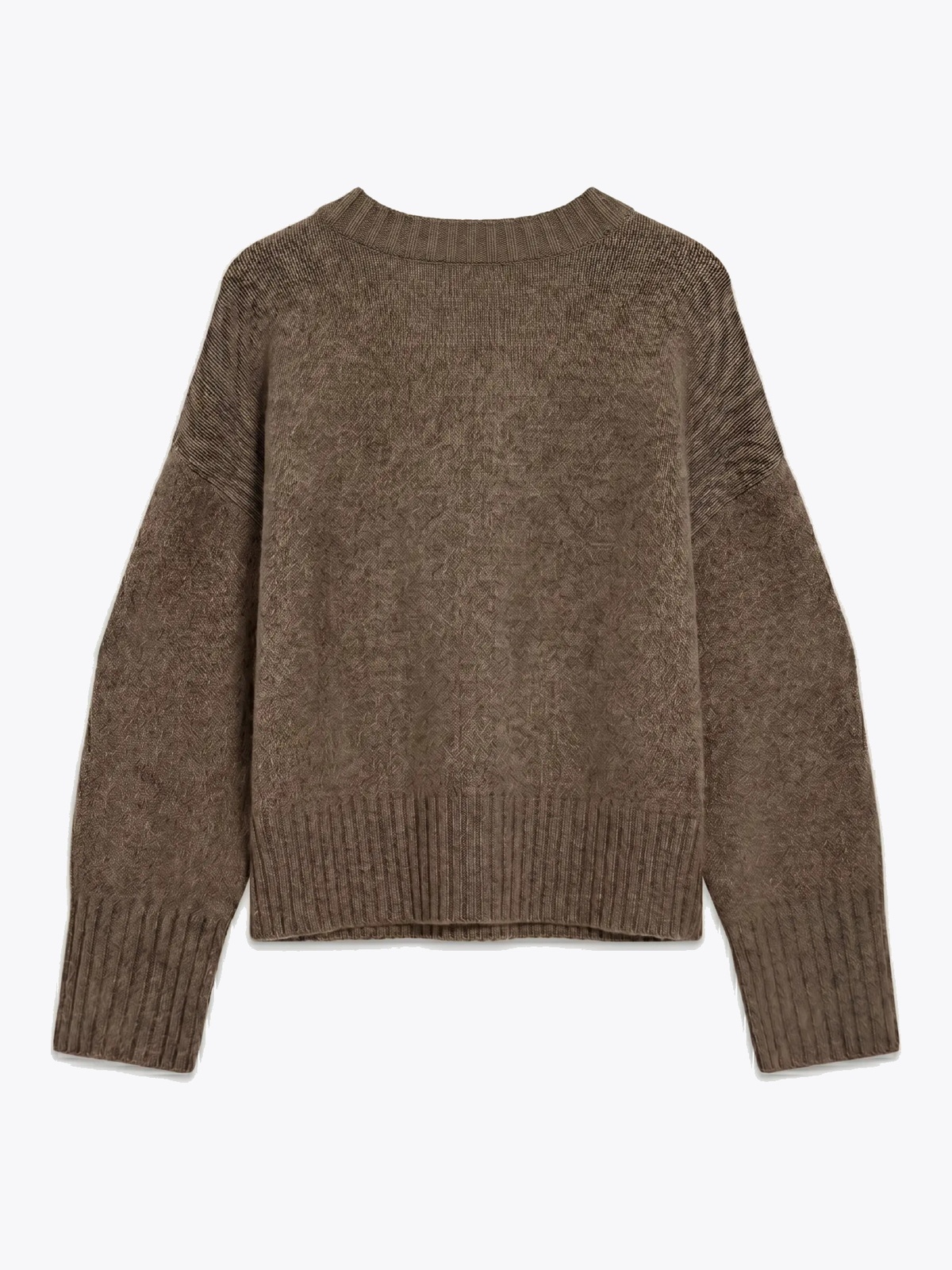 Topshop Daisy Long Sleeve Knitted Jumper Fossil MELANGE