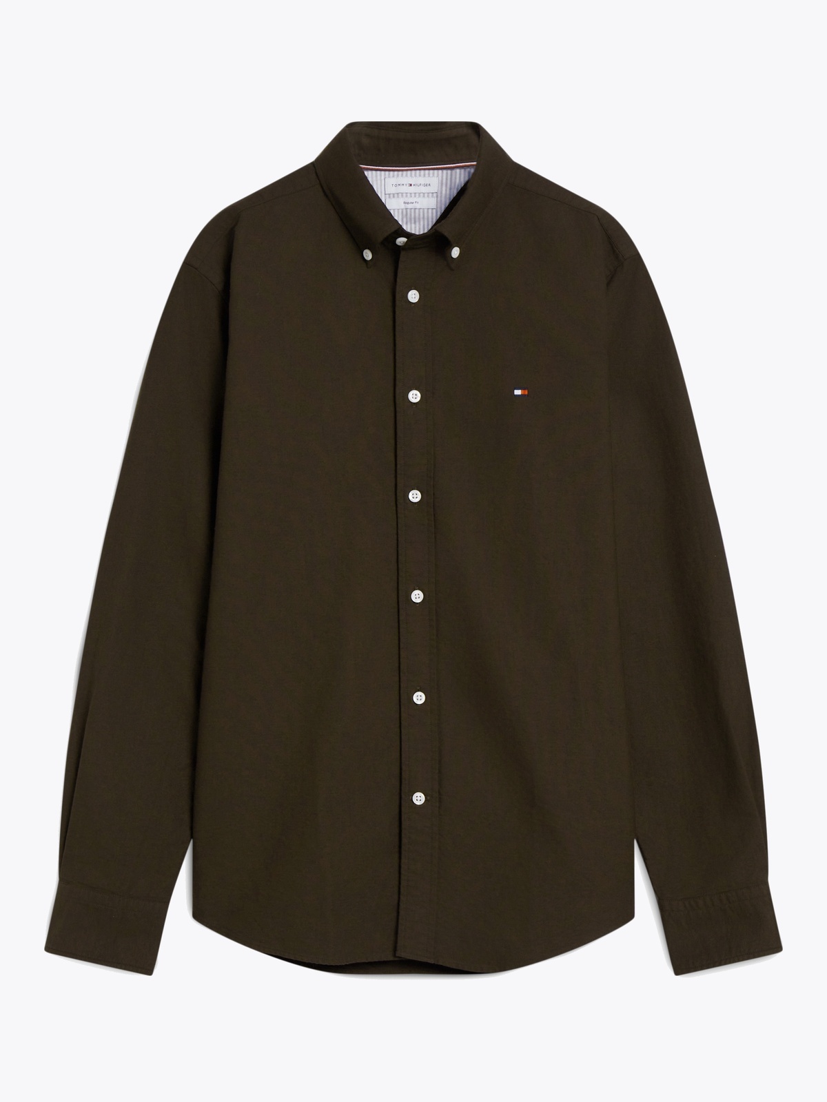 Tommy Hilfiger Solid Heritage Oxford Regular Fit Shirt Brun