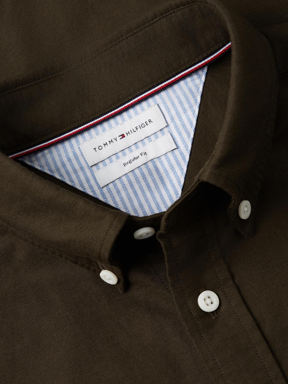 Tommy Hilfiger Solid Heritage Oxford Regular Fit Shirt Brun