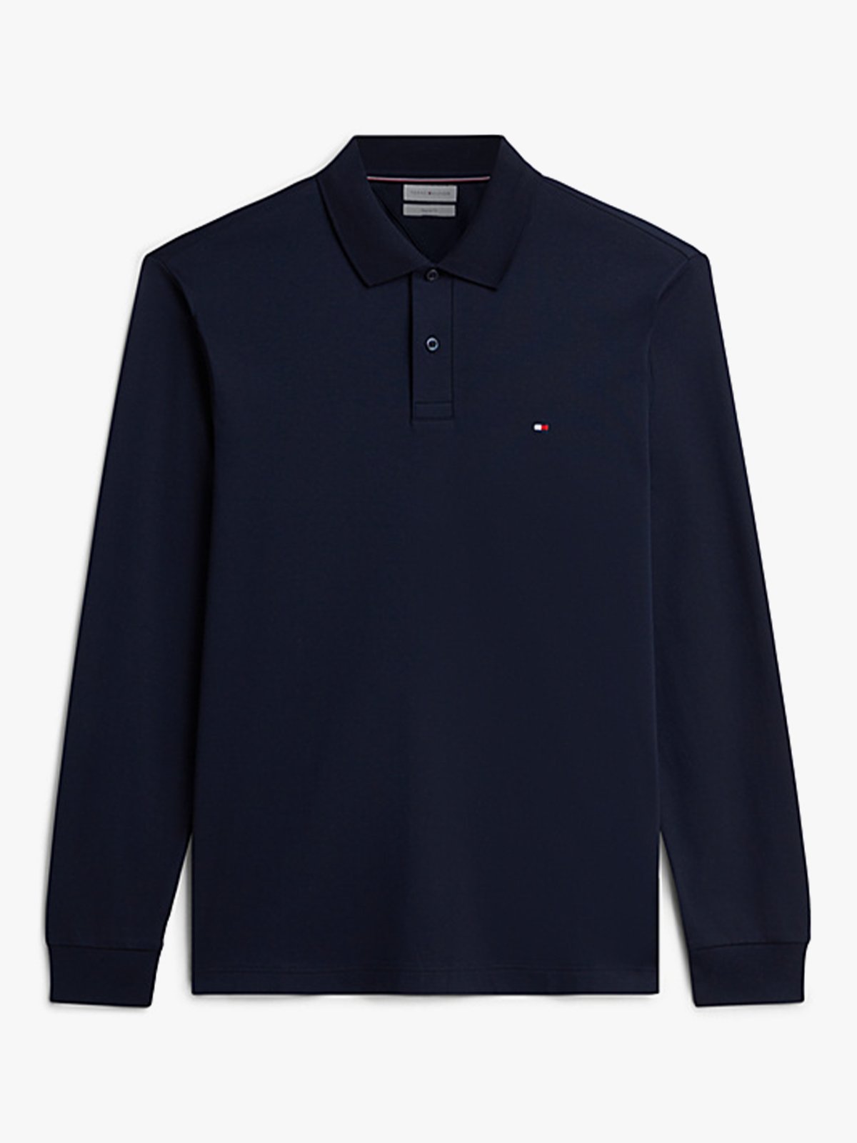 Tommy Hilfiger Liquid Cotton Regular Fit Long Sleeve Polo Blå