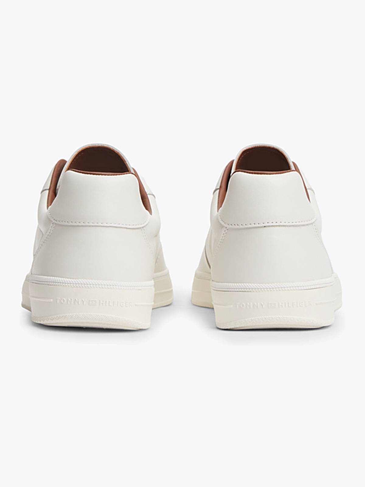 Tommy Hilfiger Lux Leather Sneaker Ecru
