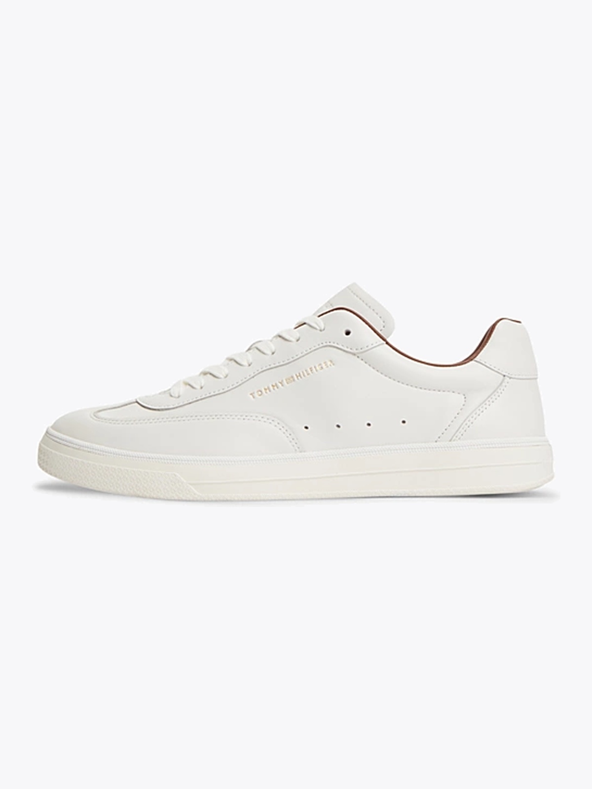 Tommy Hilfiger Lux Leather Sneaker Ecru