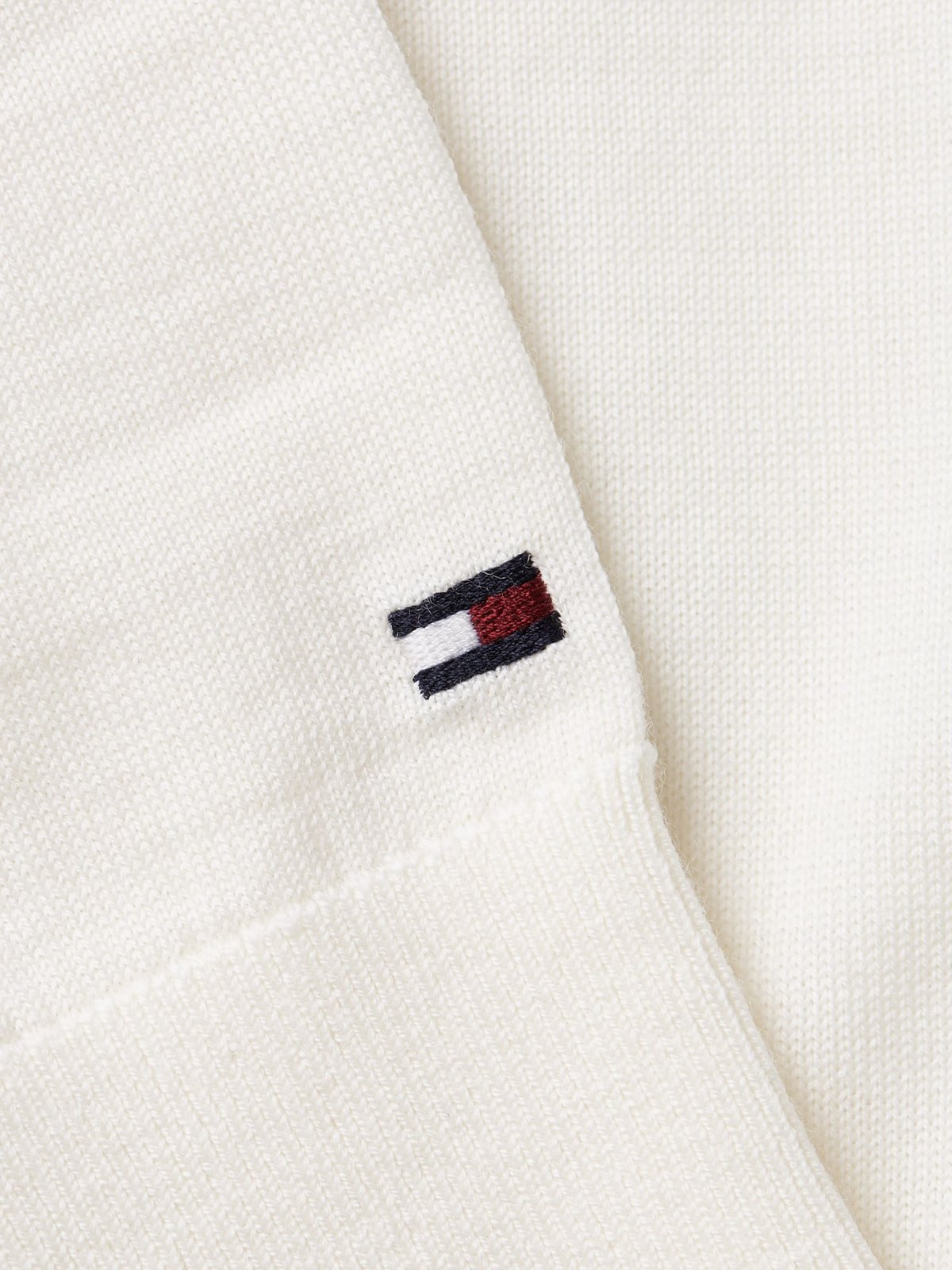 Tommy Hilfiger DC Fine Gauge Merino Crew Neck Ecru