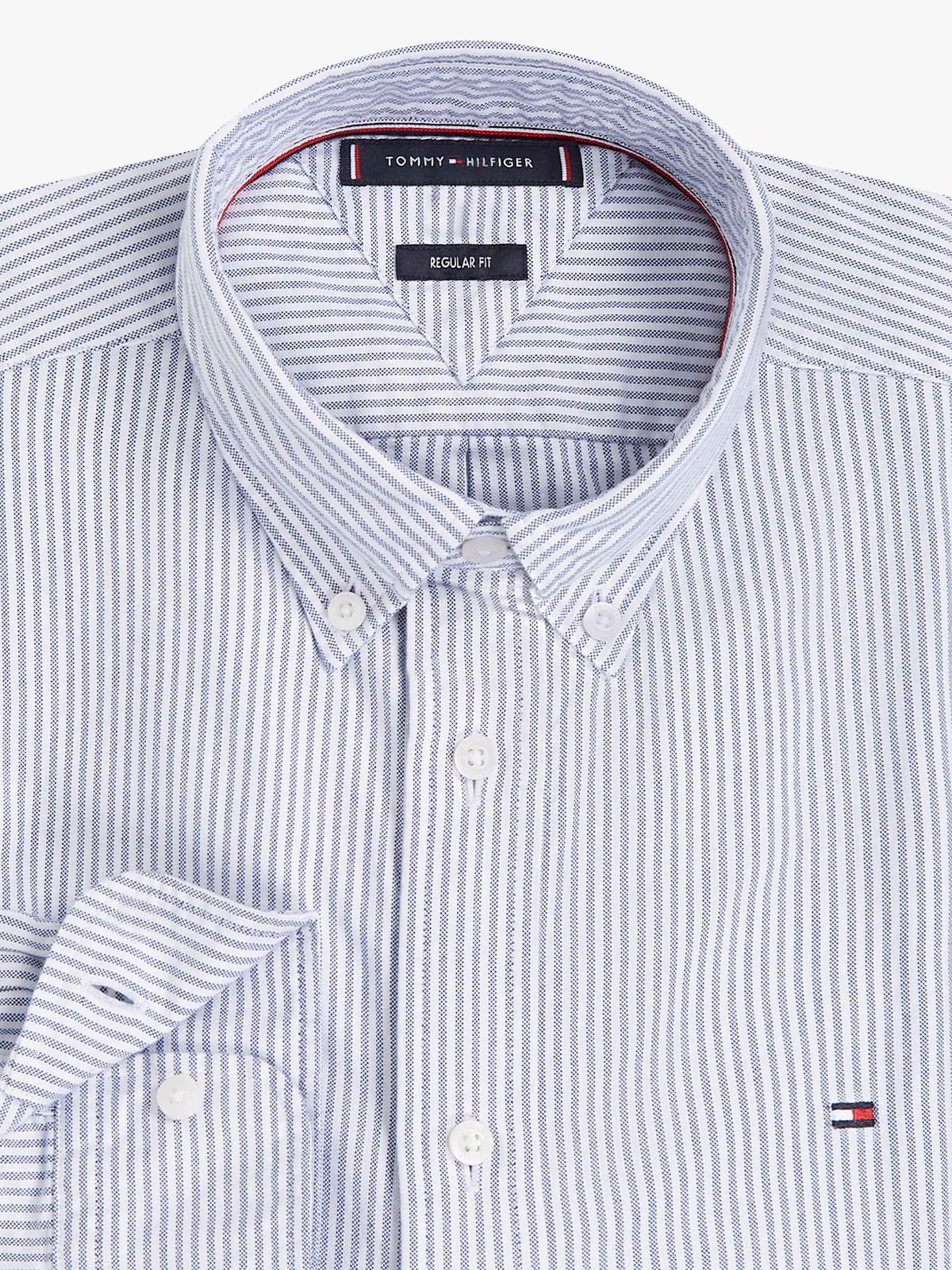 Tommy Hilfiger Heritage Oxford Stripe Regular Fit Shirt Royal Blue / White