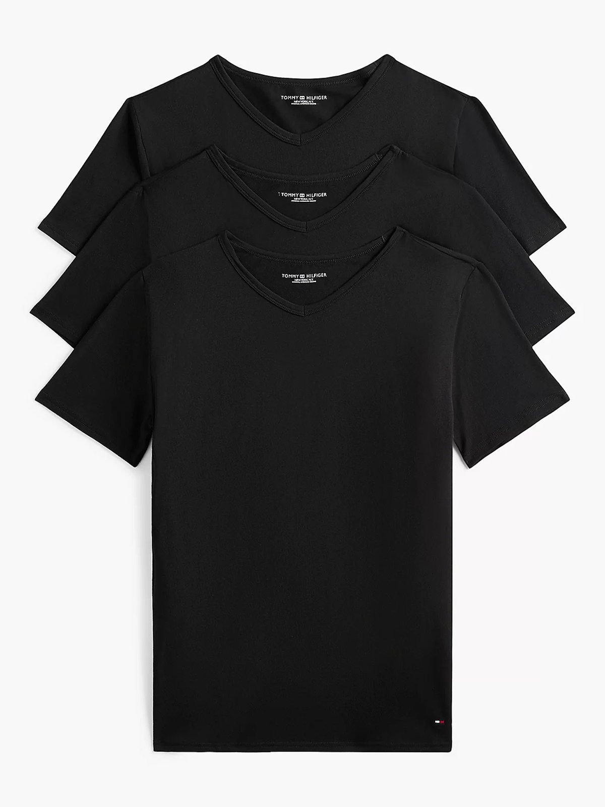 Tommy Hilfiger Stretch V-Neck Tee 3pk Black / Black / Black