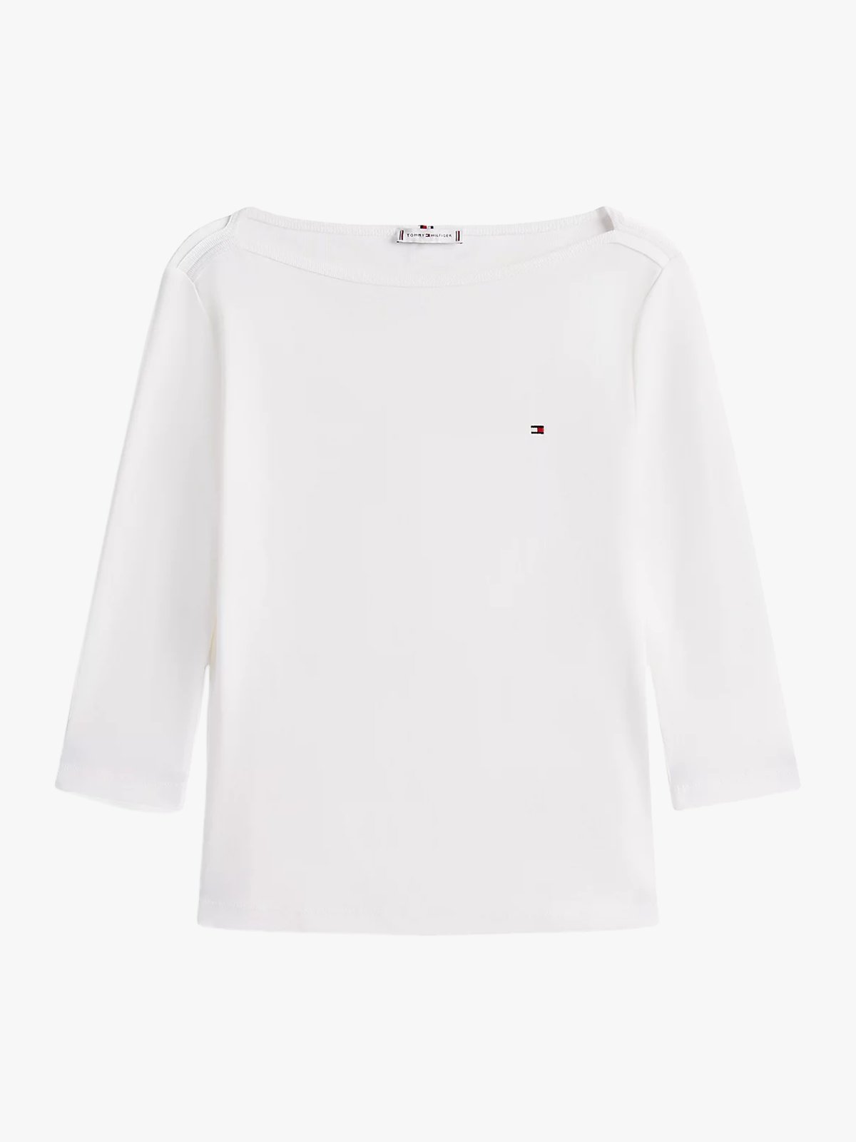 Tommy Hilfiger New Cody Slim Boat Neck 3/4 Sleeve Hvit