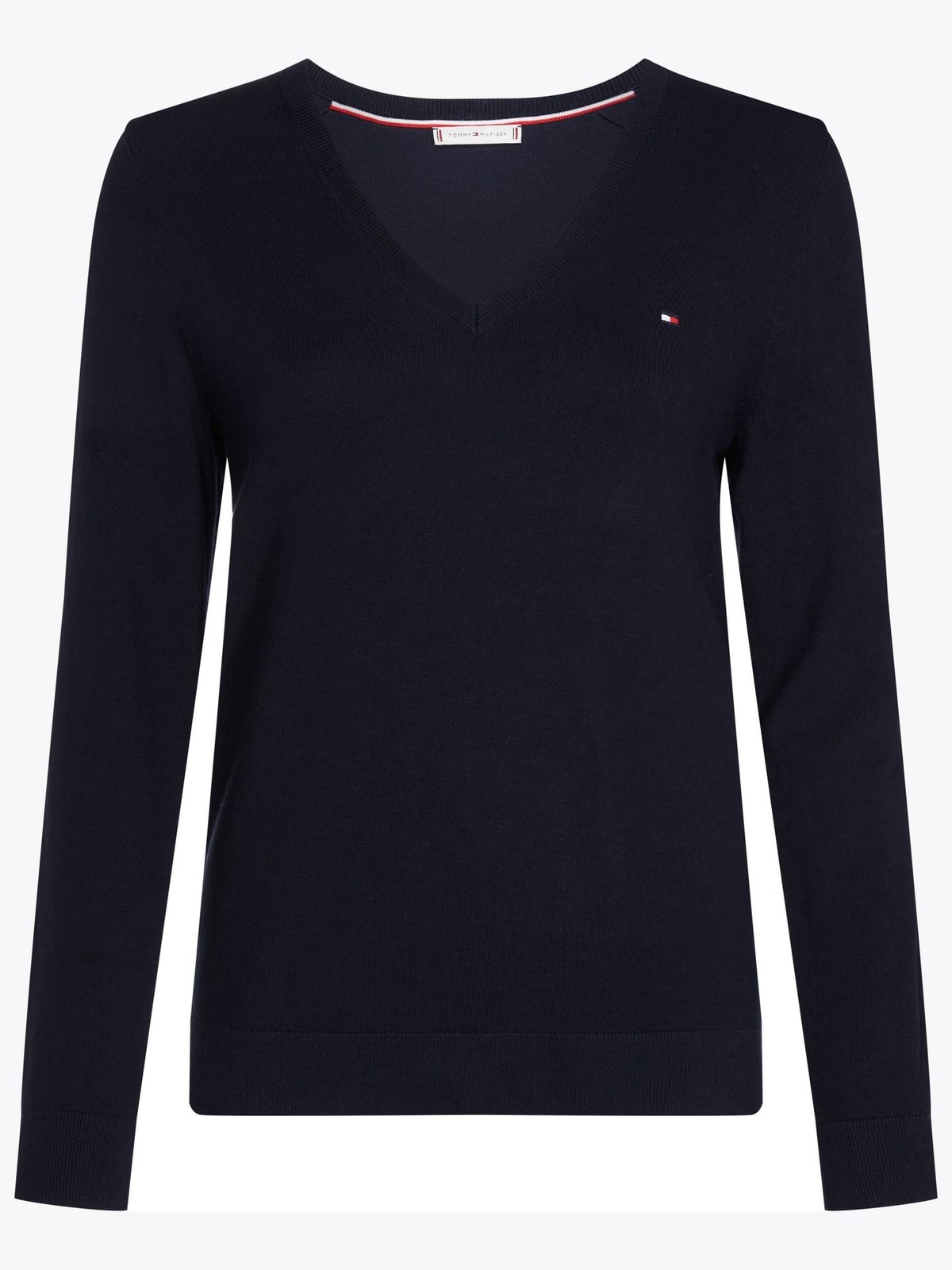 Tommy Hilfiger Co Jersey Stitch V-Neck Sweater Blå
