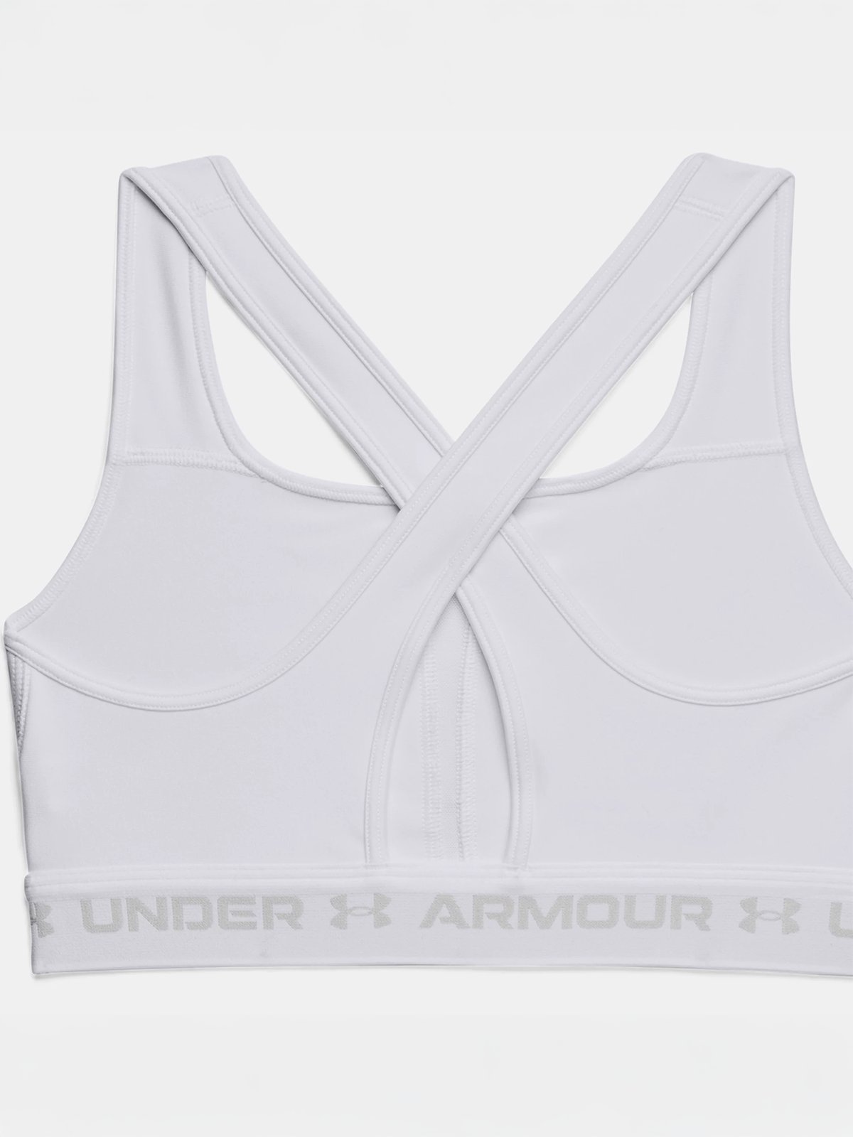 Under Armour Crossback Mid Bra White / Halo Gray