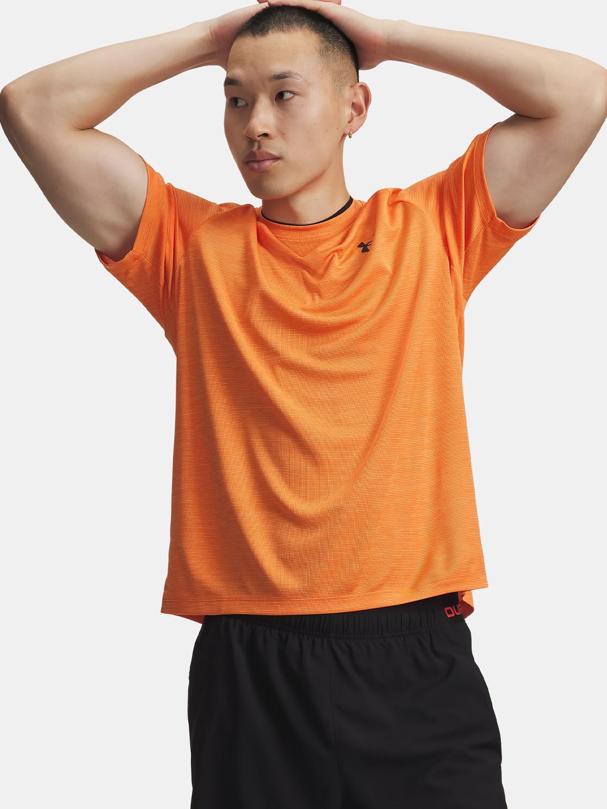 Under Armour Tech Textured Short Sleeve Tee Outrageous Orange / Black