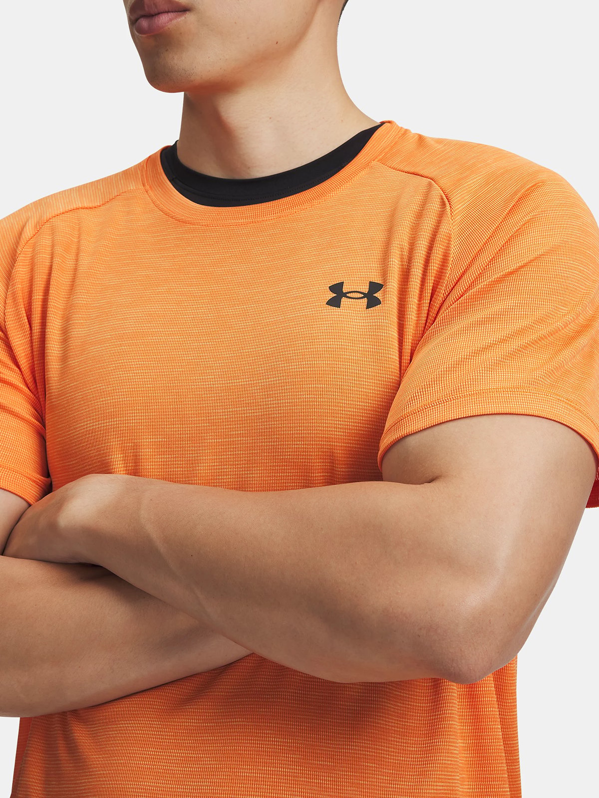 Under Armour Tech Textured Short Sleeve Tee Outrageous Orange / Black