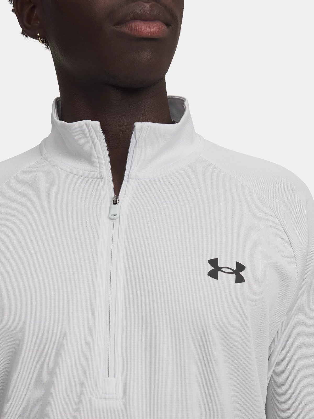 Under Armour Tech Textured 1/2 Zip Distant Gray / Black