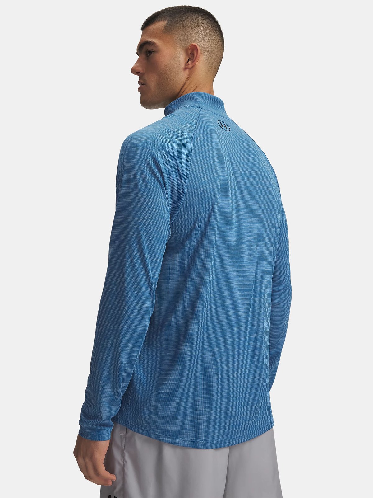 Under Armour Tech Textured 1/2 Zip Aegean Blue / Black