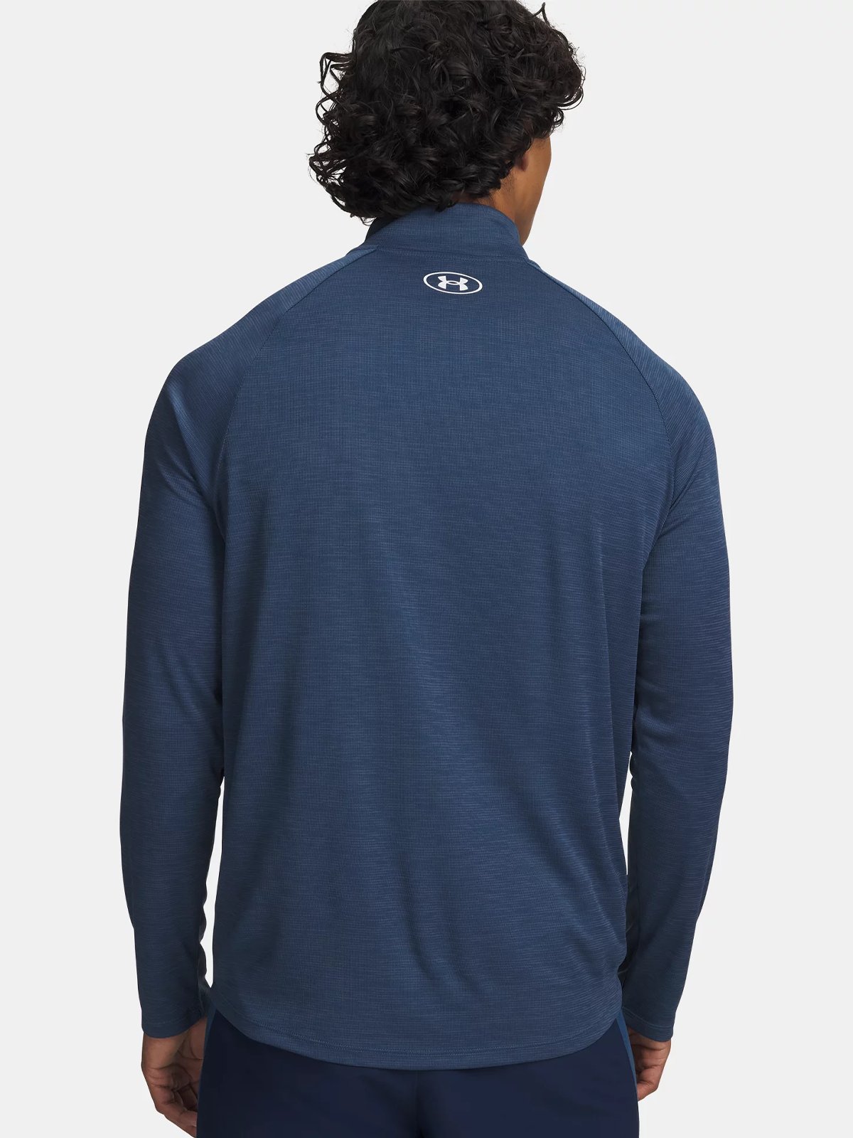 Under Armour Tech Textured 1/2 Zip Wham Blue / White