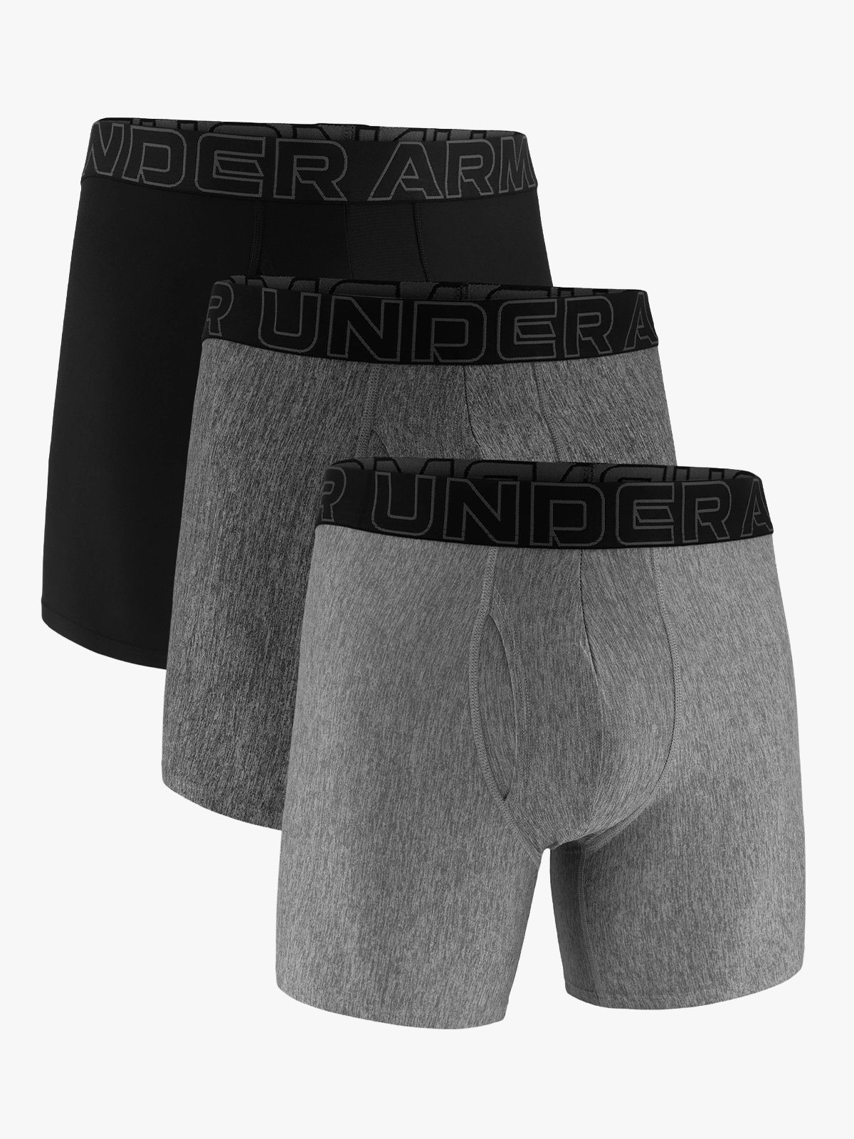 Under Armour Perfomance Tech 6 inch 3-pack Steel Full Heather / Castlerock Full Heather / Castlerock