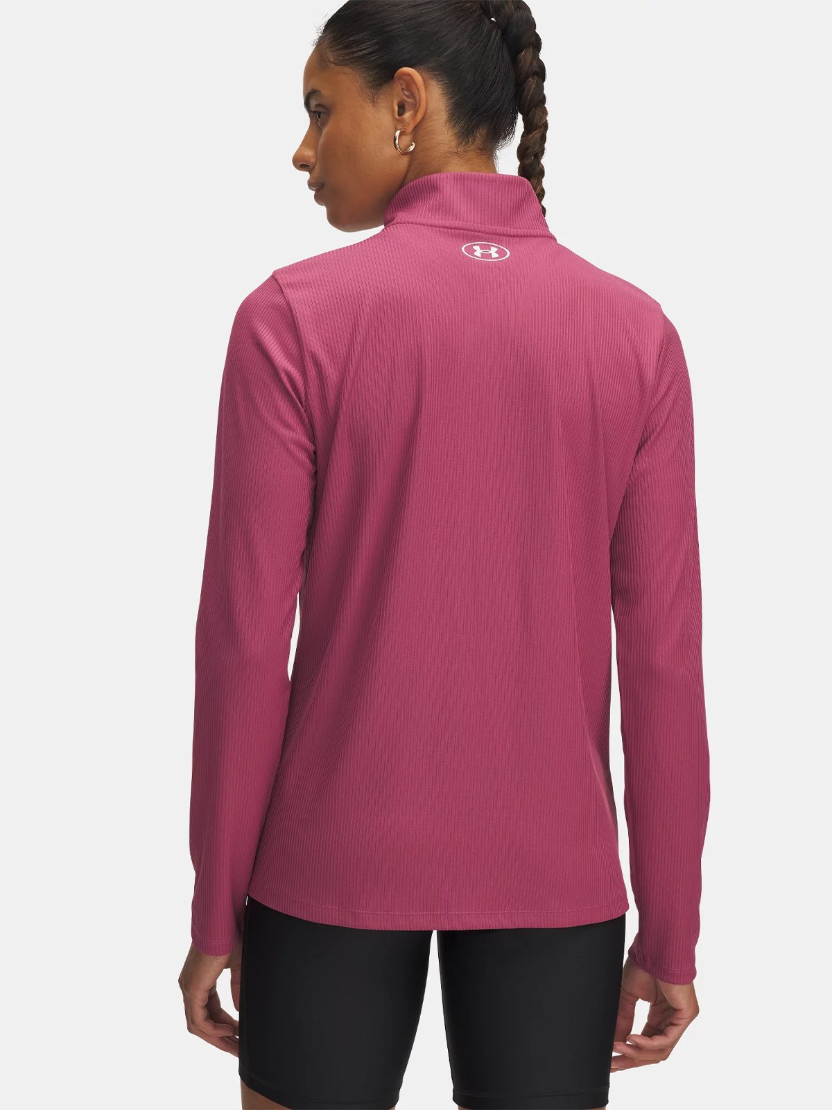 Under Armour Tech Rib 1/2 Zip Fuchsia Dusk / White