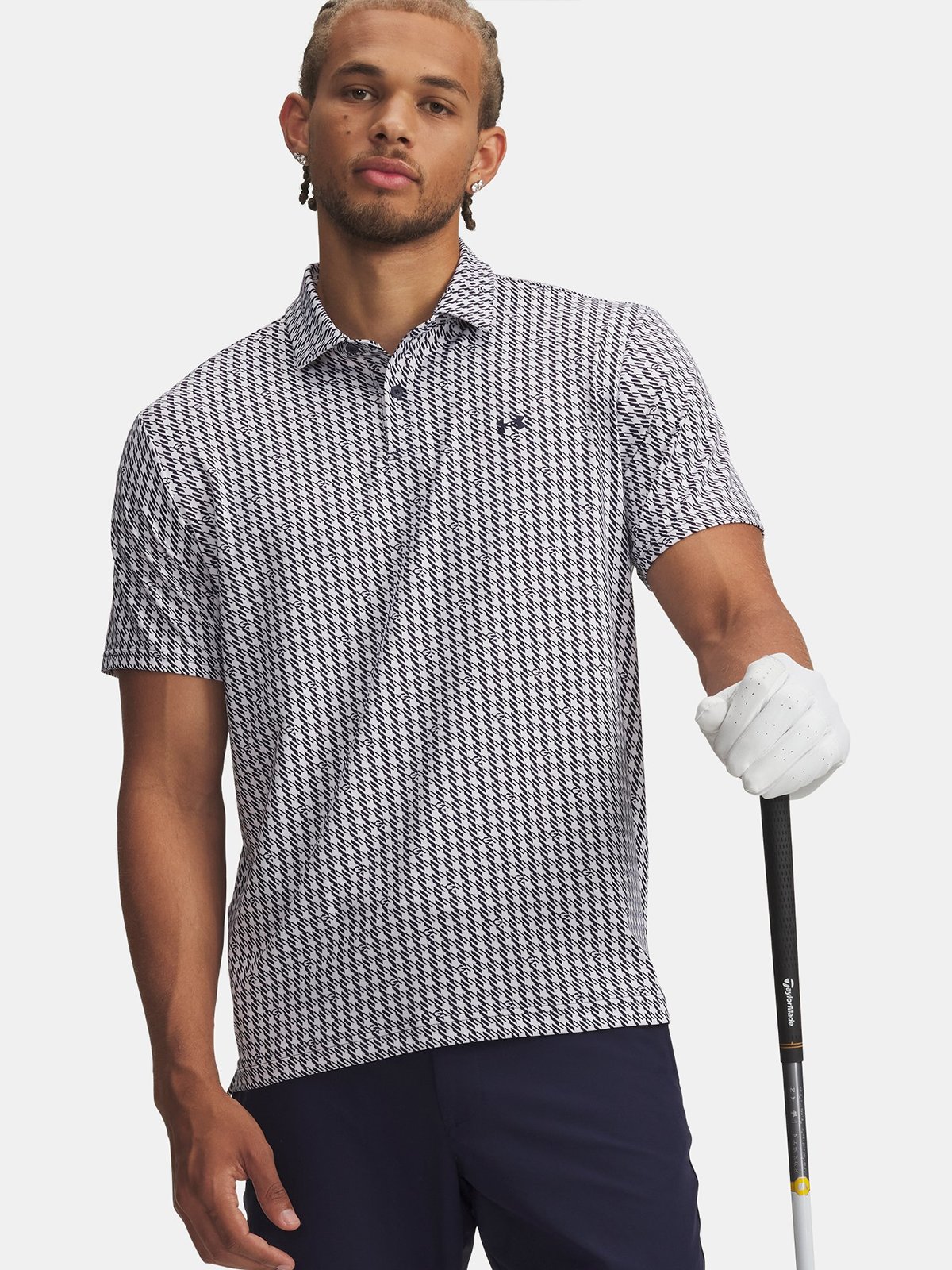 Under Armour T2G Printed Polo Midnight Navy / White