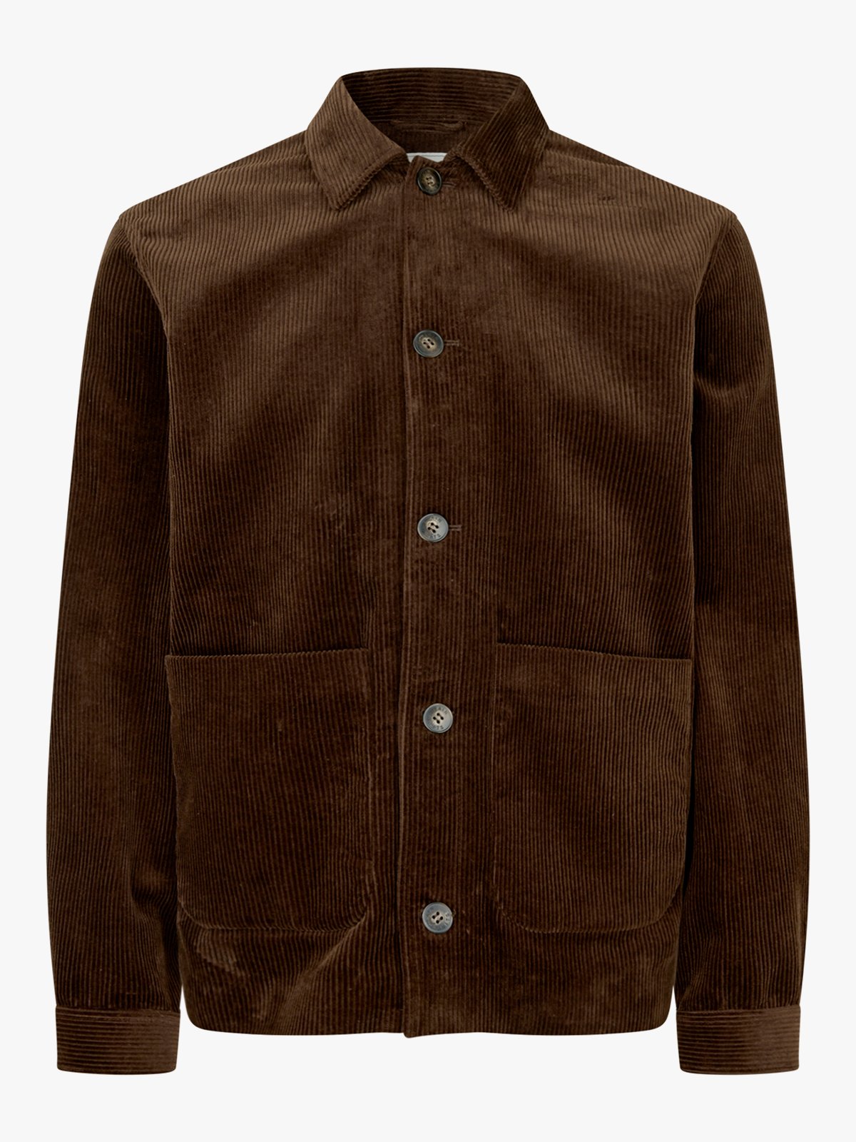 Plain Units Luke Corduroy Overshirt Brun
