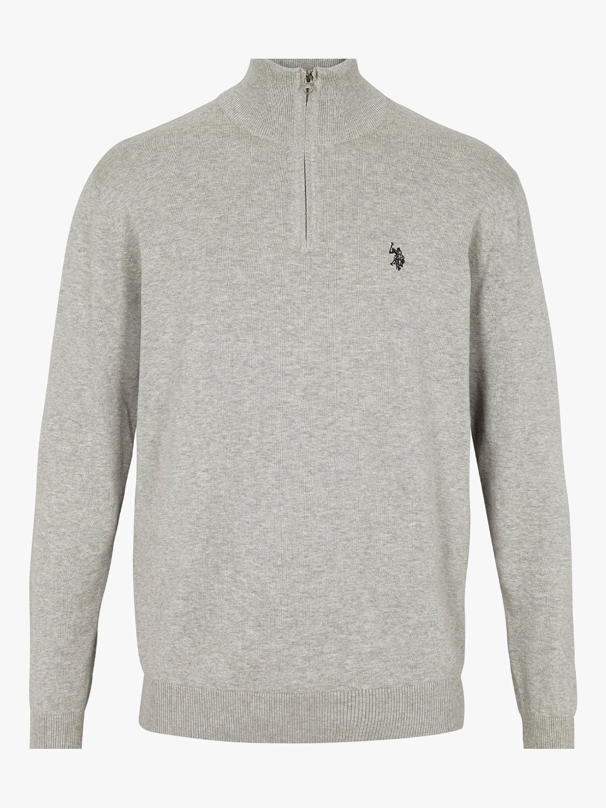 U.S. Polo Assn. Assn. Brison Knit Half Zip Grey Melange