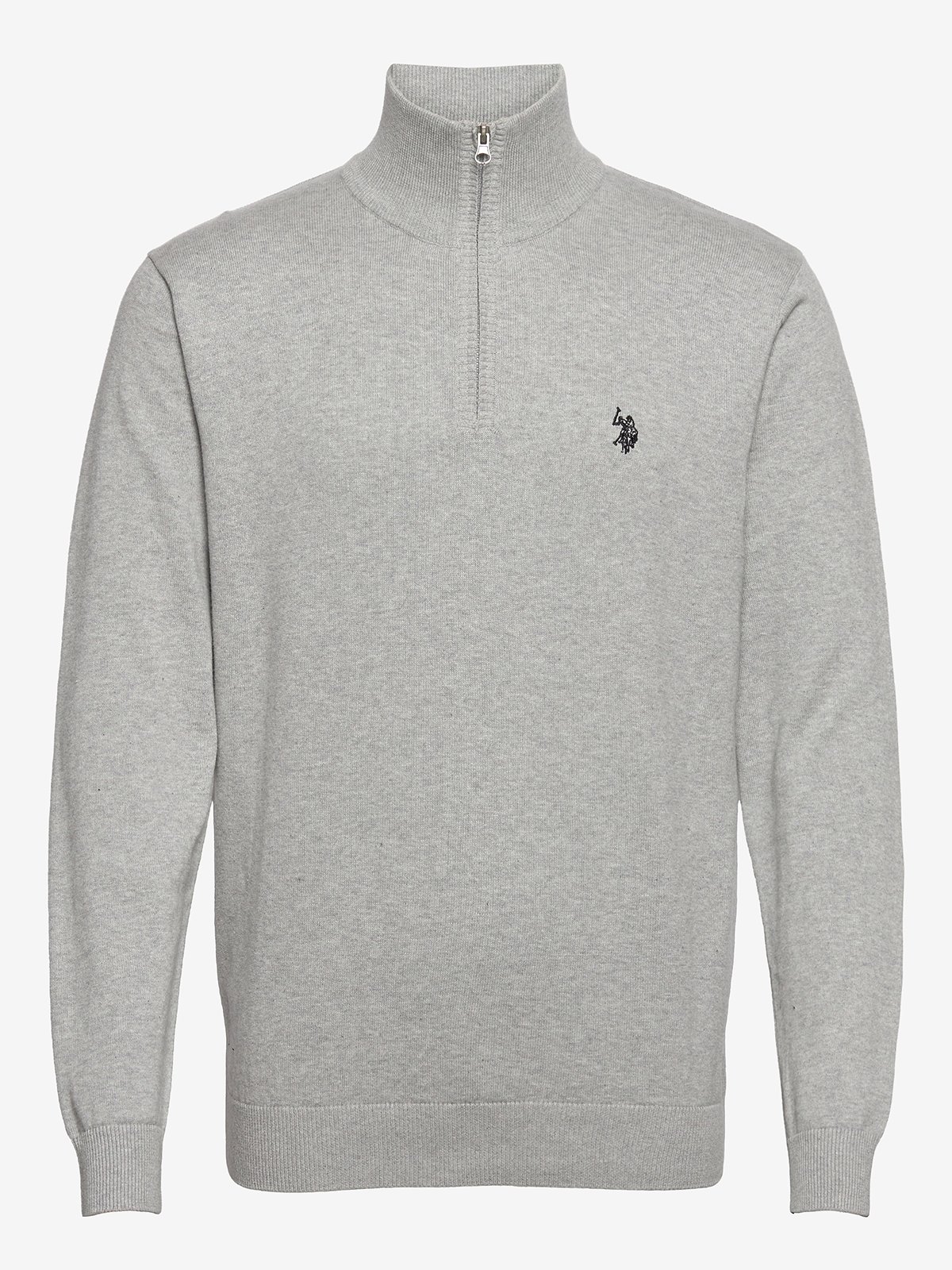 U.S. Polo Assn. Assn. Brison Knit Half Zip Grey Melange