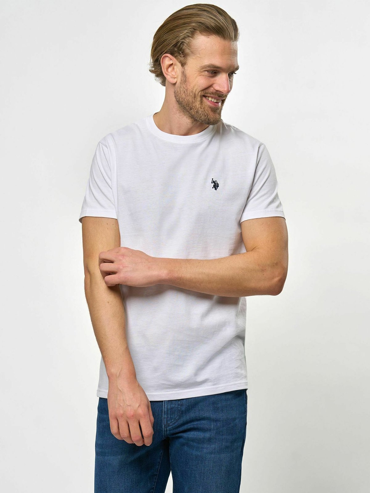 U.S. Polo Assn. Bertil Reg 3 Pack Tee White/Dark Sapphire/Tapshoe