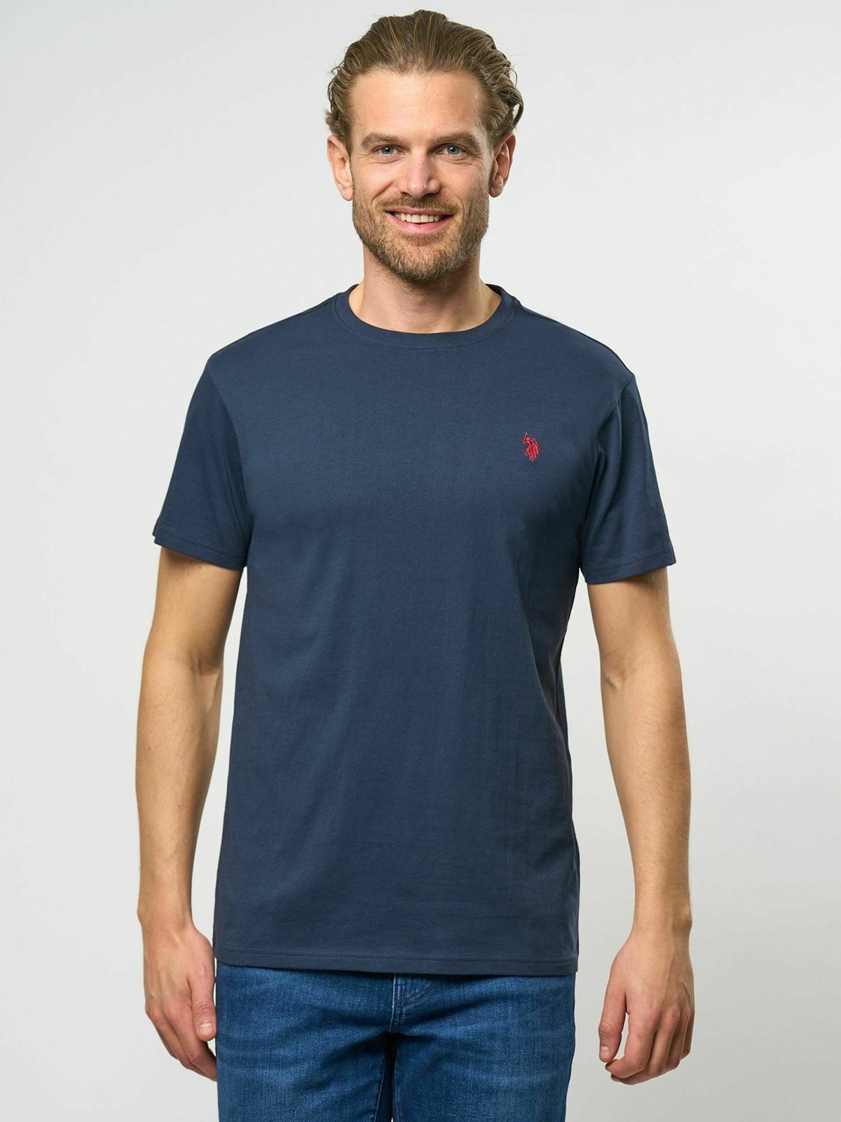 U.S. Polo Assn. Bertil Reg 3 Pack Tee White/Dark Sapphire/Tapshoe
