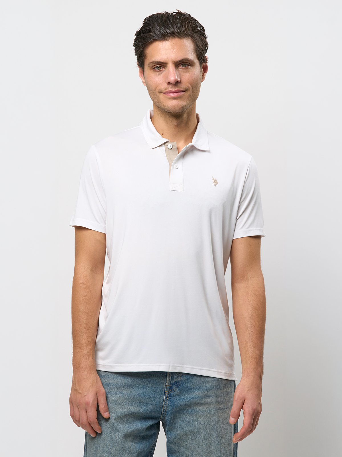 U.S. Polo Assn. Clark Reg Polo White