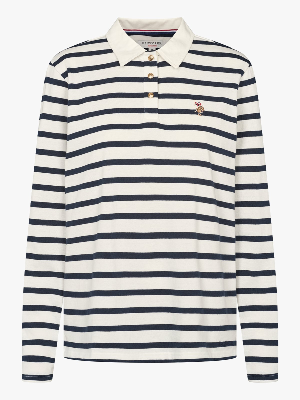 U.S. Polo Assn. Lesley Long Sleeve Polo Cloud Dancer