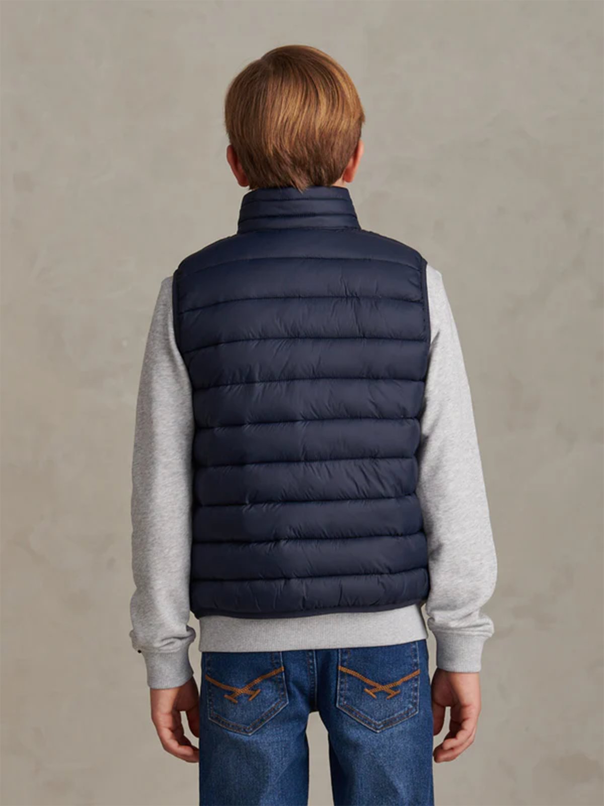 U.S. Polo Assn. Junior Bound Quilted Gilet Dark Sapphire Navy / Haute Red