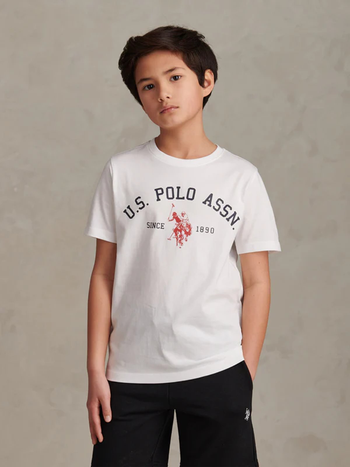 U.S. Polo Assn. Junior Signature Arch Print Tshirt White