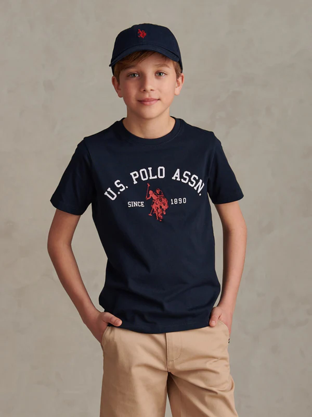 U.S. Polo Assn. Junior Signature Arch Print Tshirt Navy
