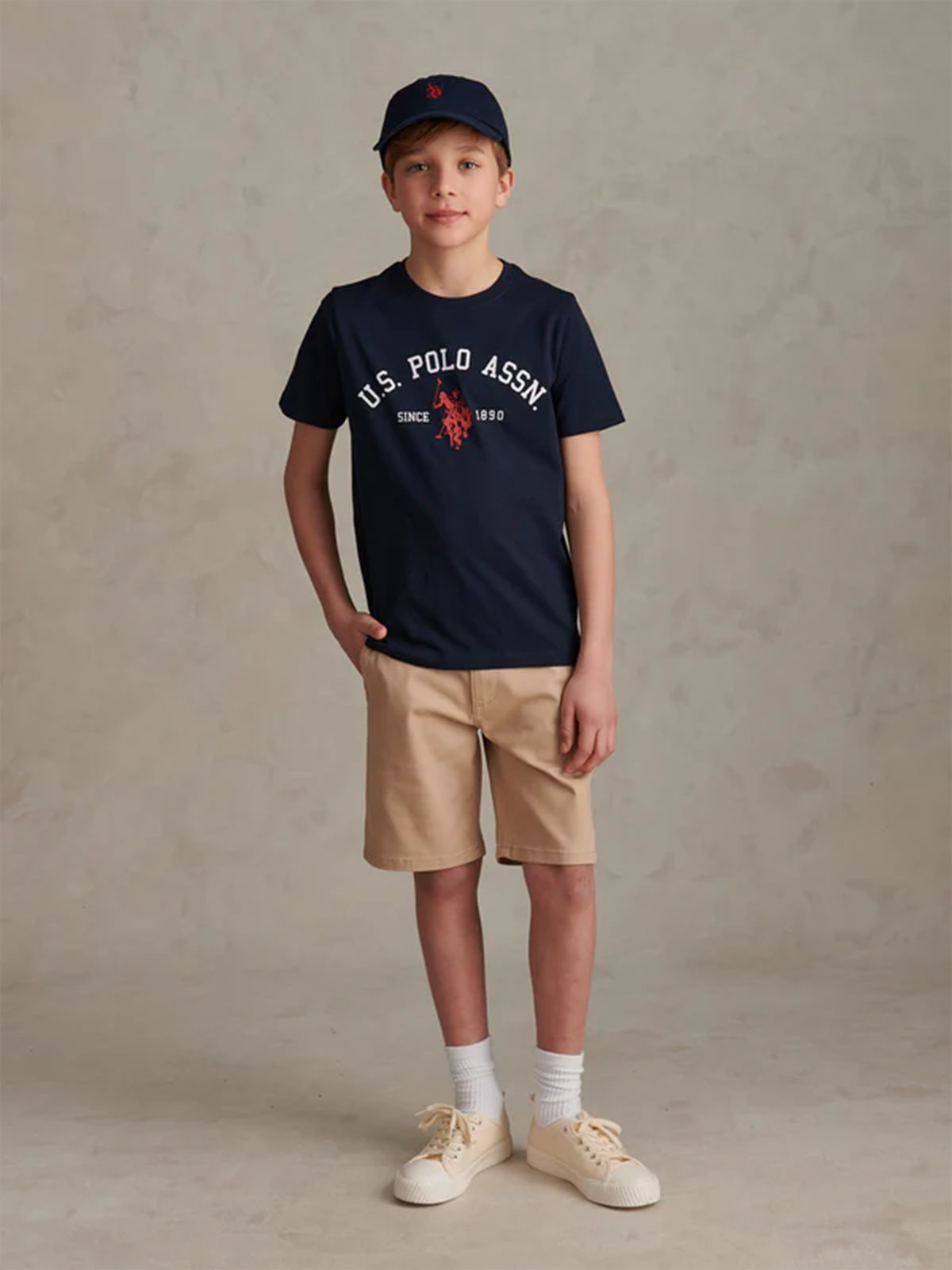 U.S. Polo Assn. Junior Signature Arch Print Tshirt Navy