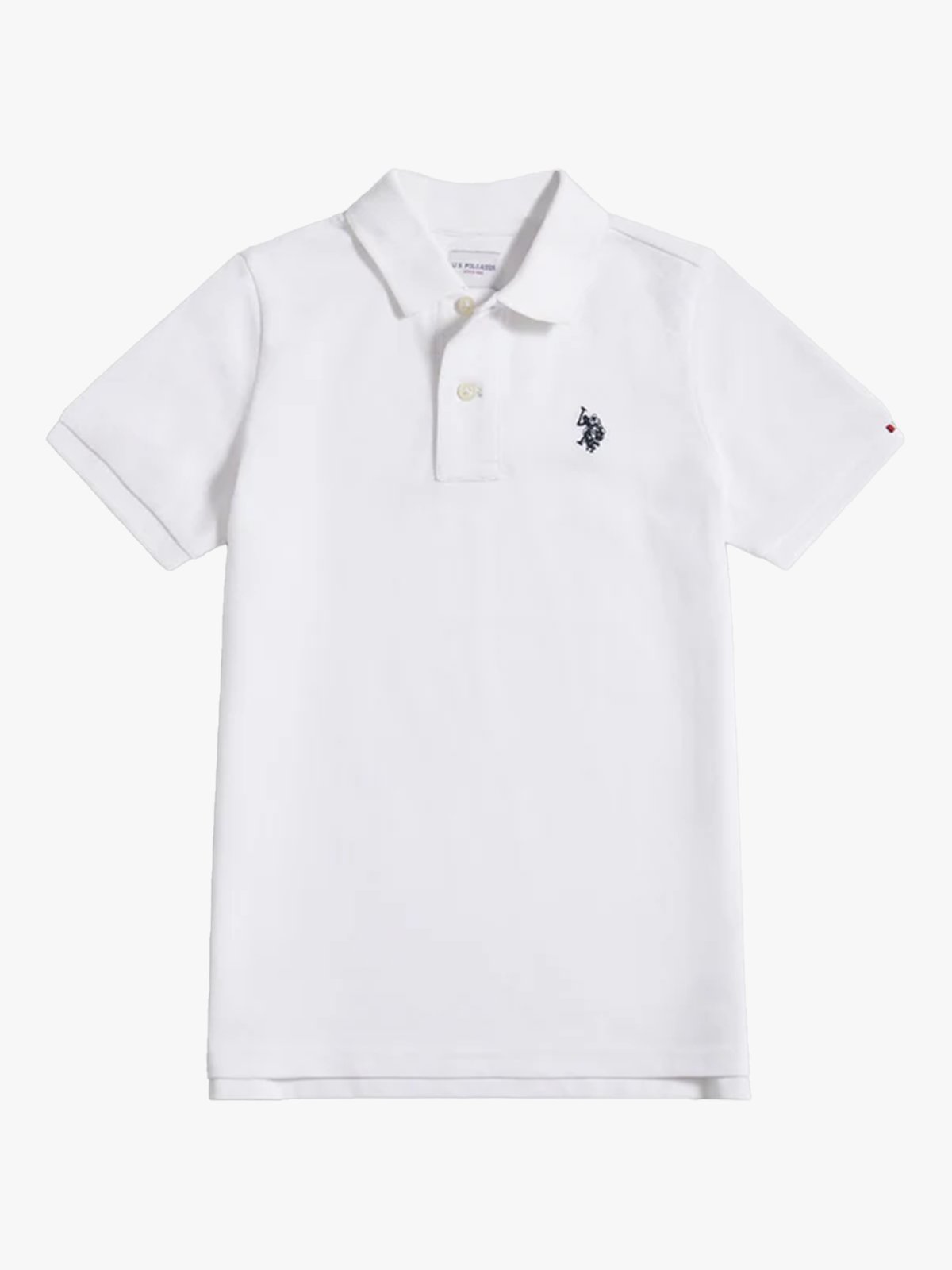 U.S. Polo Assn. Junior Dhm Pique Polo White / Dark Sapphire Navy