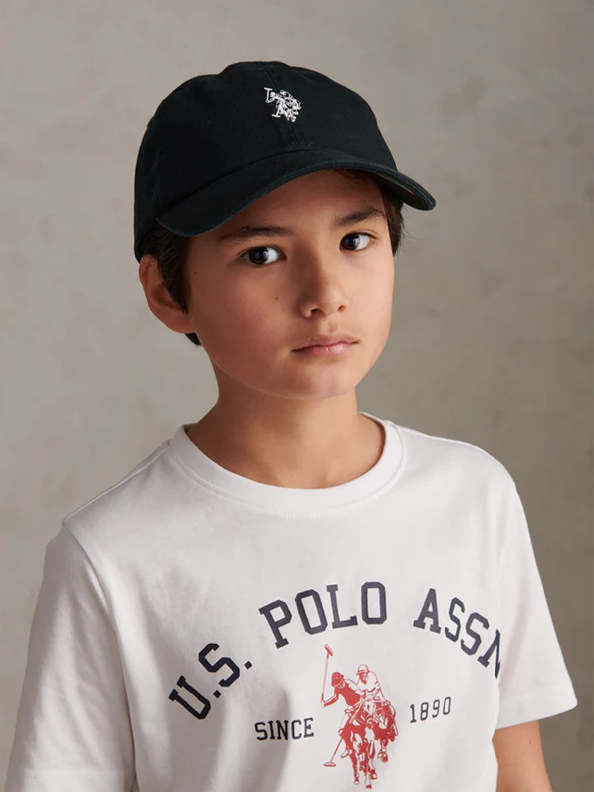 U.S. Polo Assn. Junior Outline Dhm Washed Casual Cap Black / Bright White
