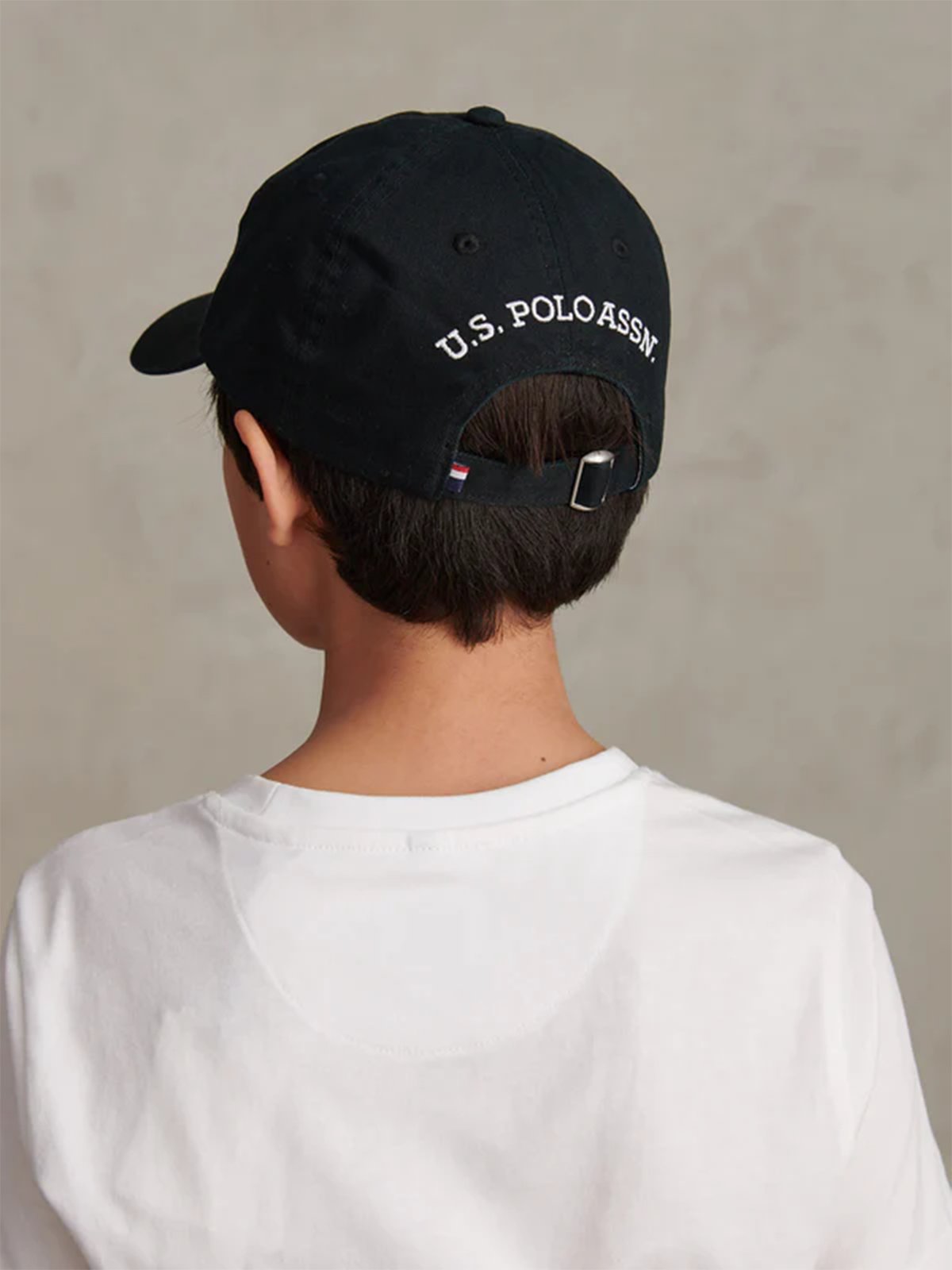 U.S. Polo Assn. Junior Outline Dhm Washed Casual Cap Black / Bright White