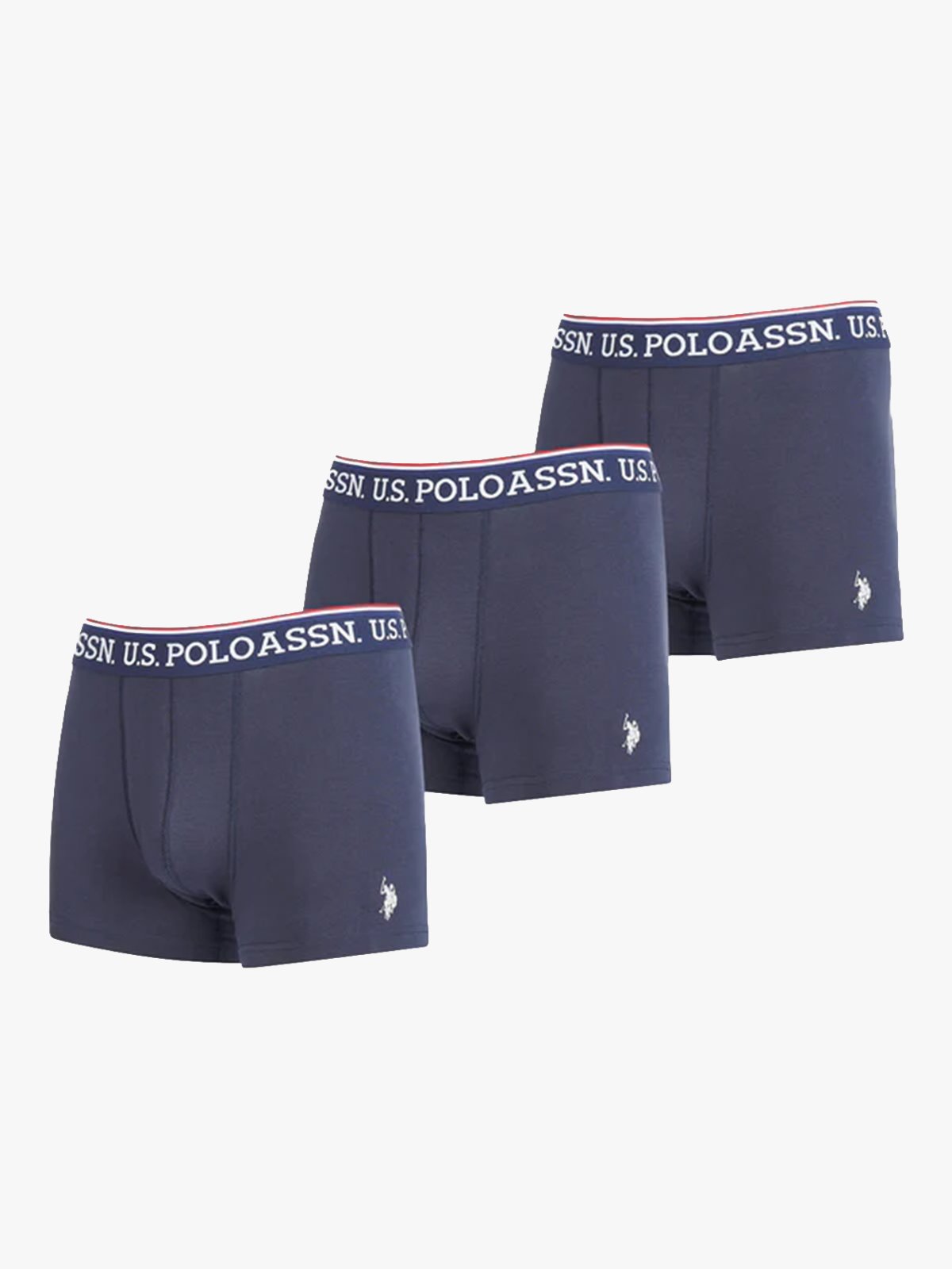 U.S. Polo Assn. Junior Uspa Trunk 3 Pack Dark Sapphire Navy / White