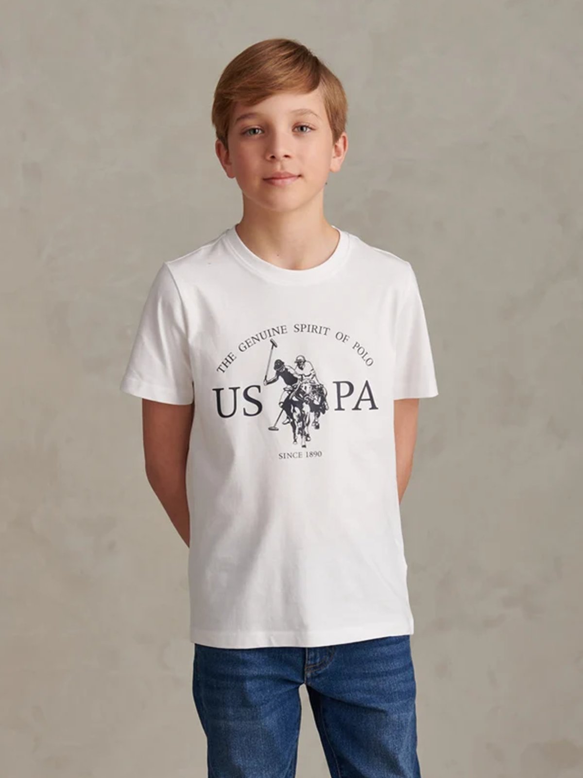 U.S. Polo Assn. Junior Uspa Print Graphic Tshirt White