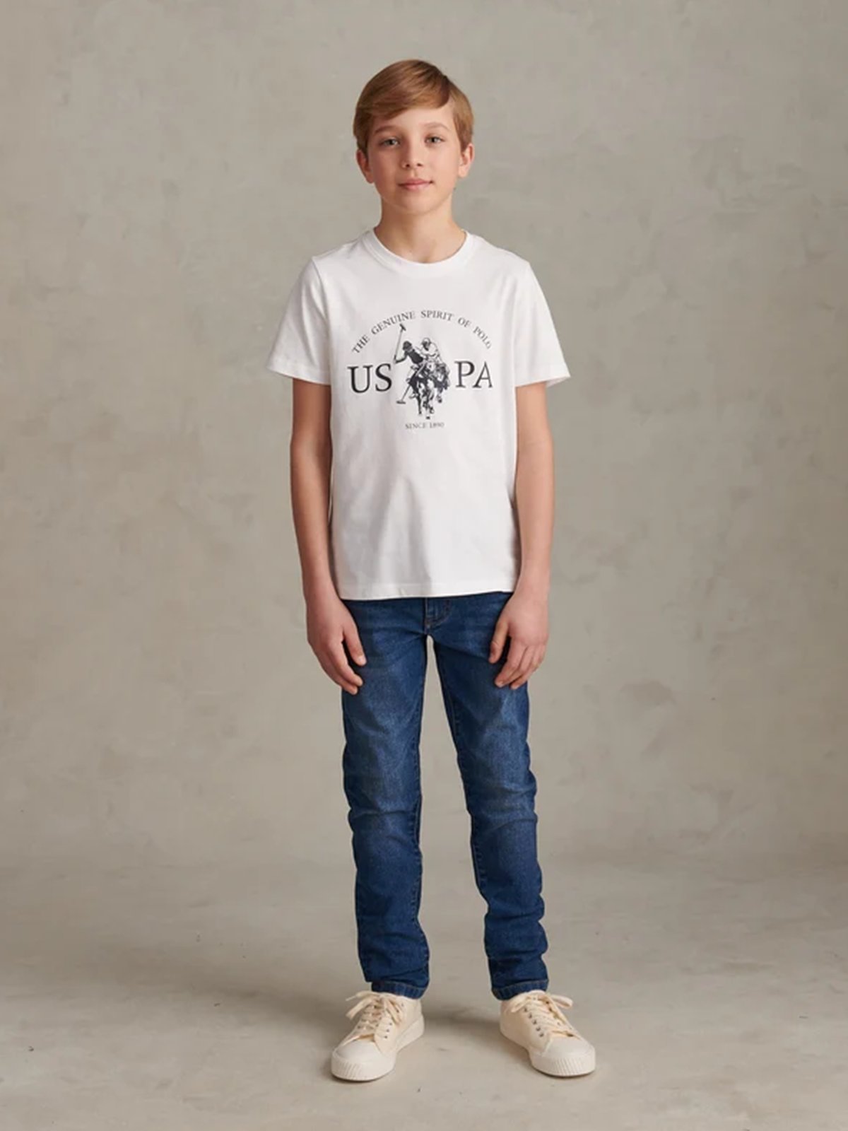 U.S. Polo Assn. Junior Uspa Print Graphic Tshirt White