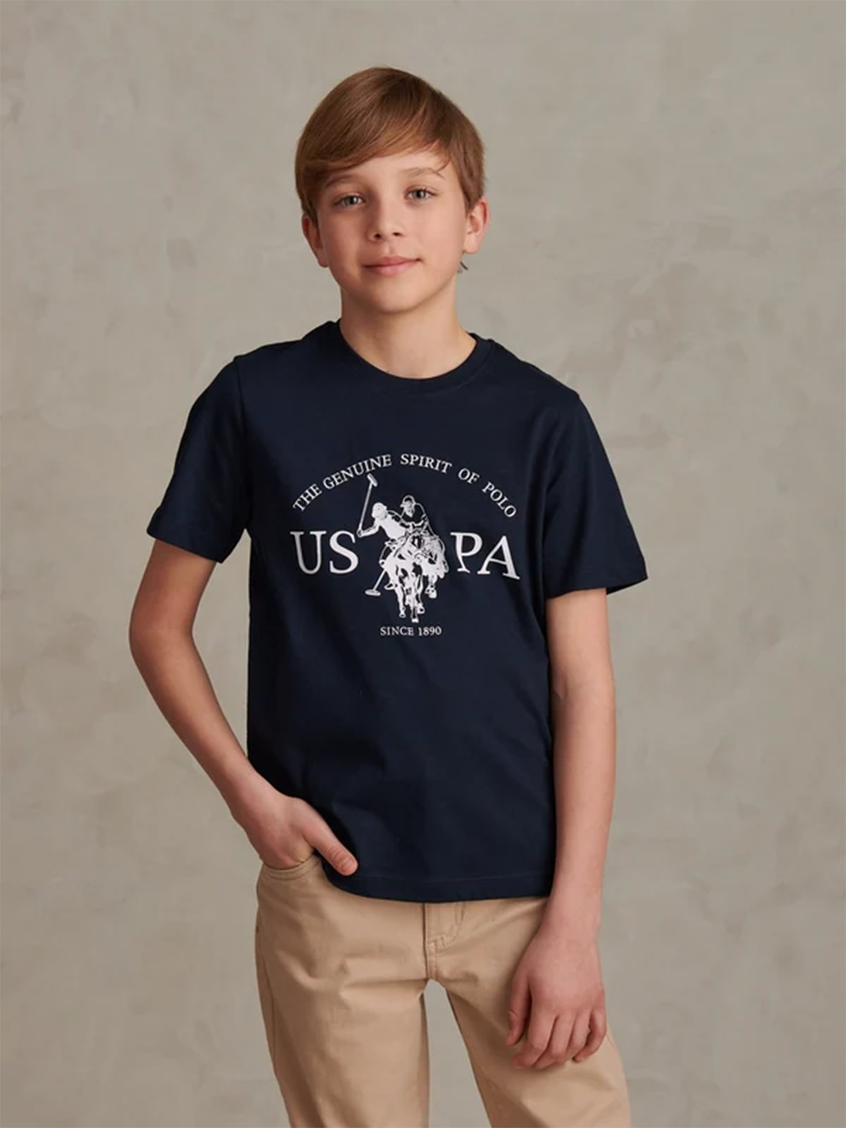 U.S. Polo Assn. Junior Uspa Print Graphic Tshirt Dark Sapphire