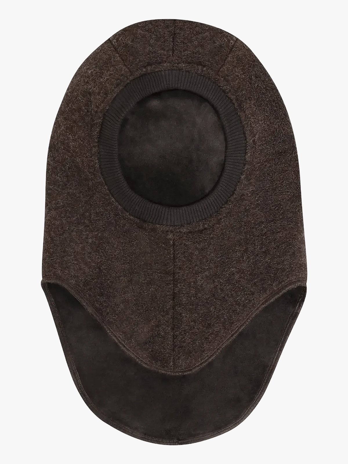 Huttelihut Balaclava Triangles Wool Dark Brown Melange