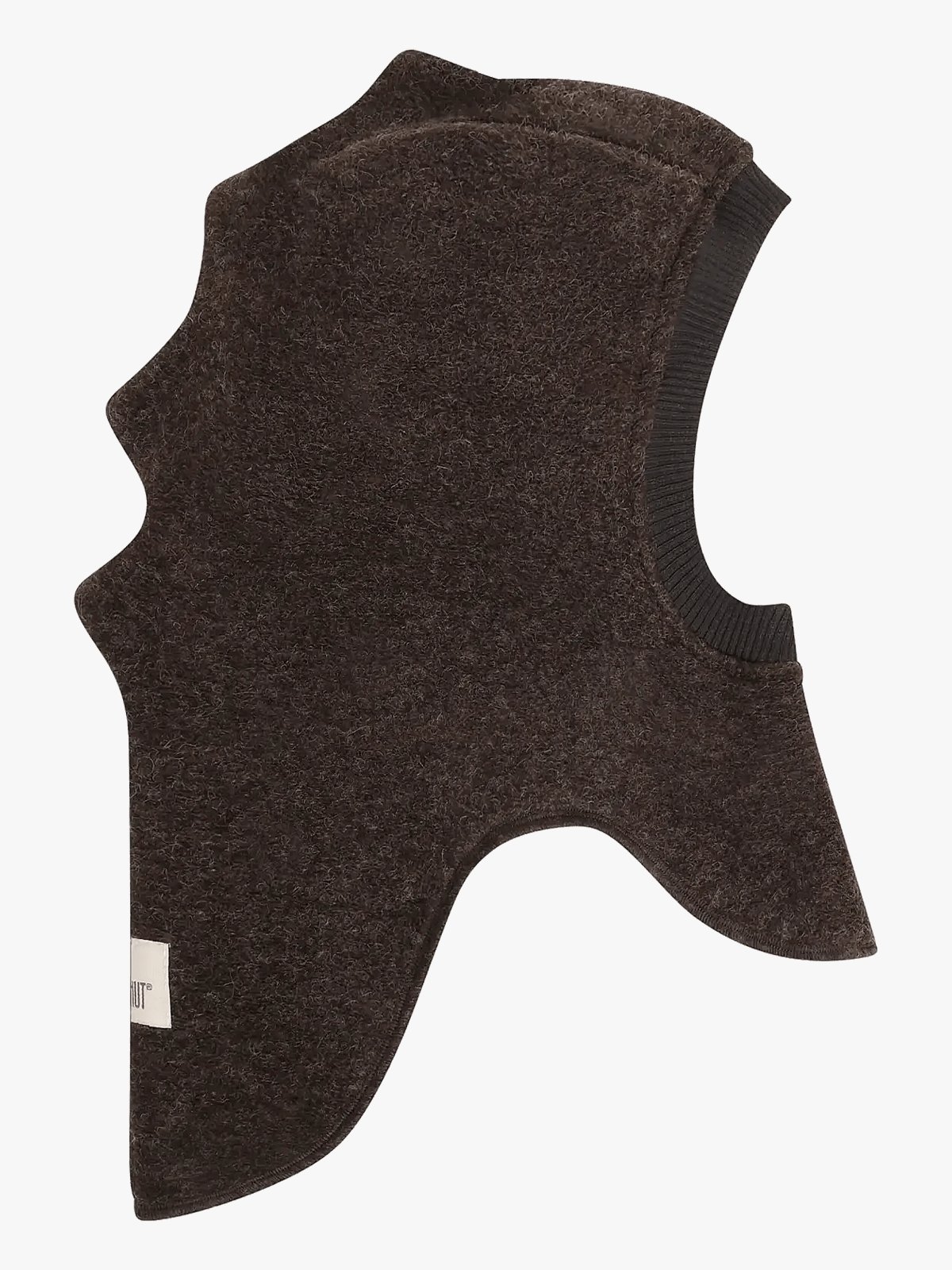 Huttelihut Balaclava Triangles Wool Dark Brown Melange