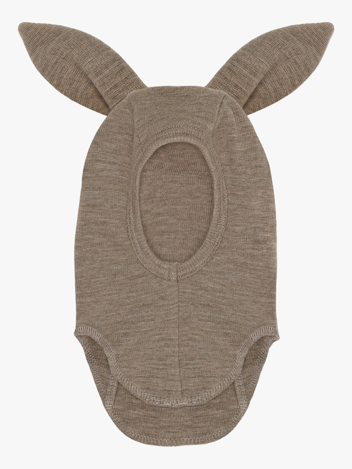 Huttelihut Balaclava Ears Wool Rib Beige