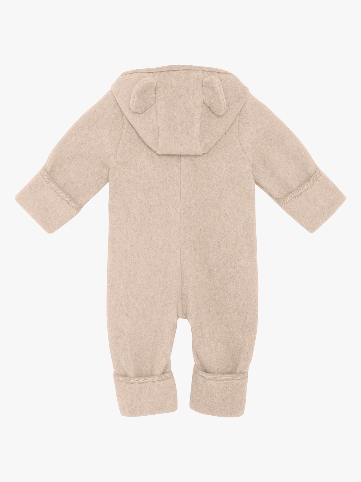 Huttelihut Pram Suit Ears Cotton Fleece Camel Melange