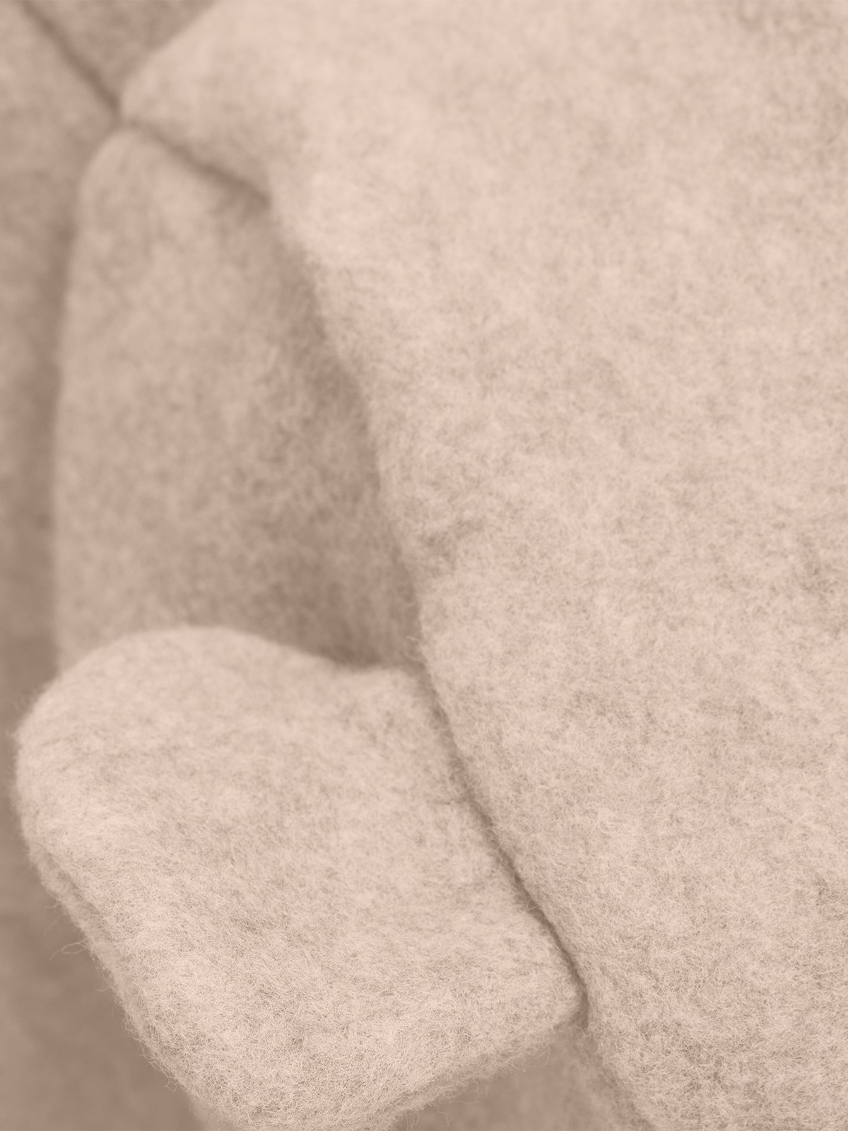 Huttelihut Pram Suit Ears Cotton Fleece Camel Melange