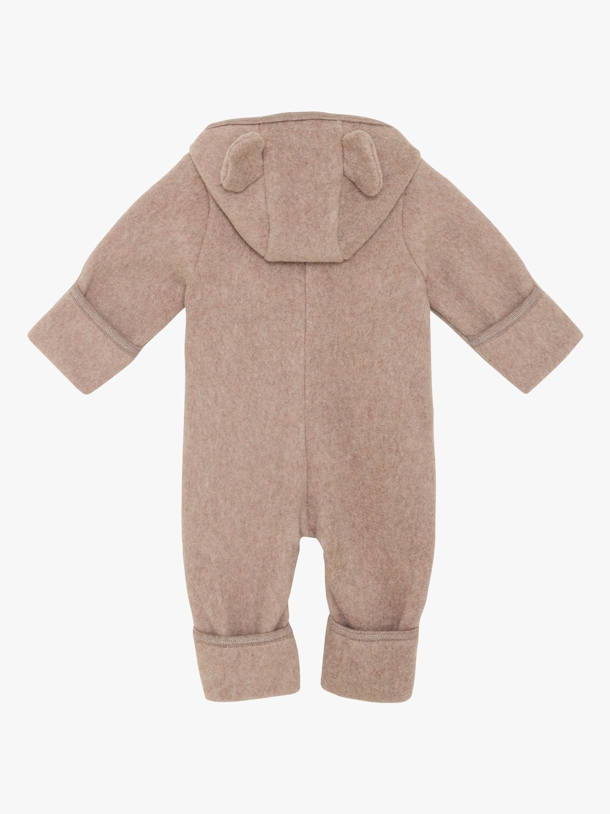 Huttelihut Pram Suit Ears Cotton Fleece Savannah Melange