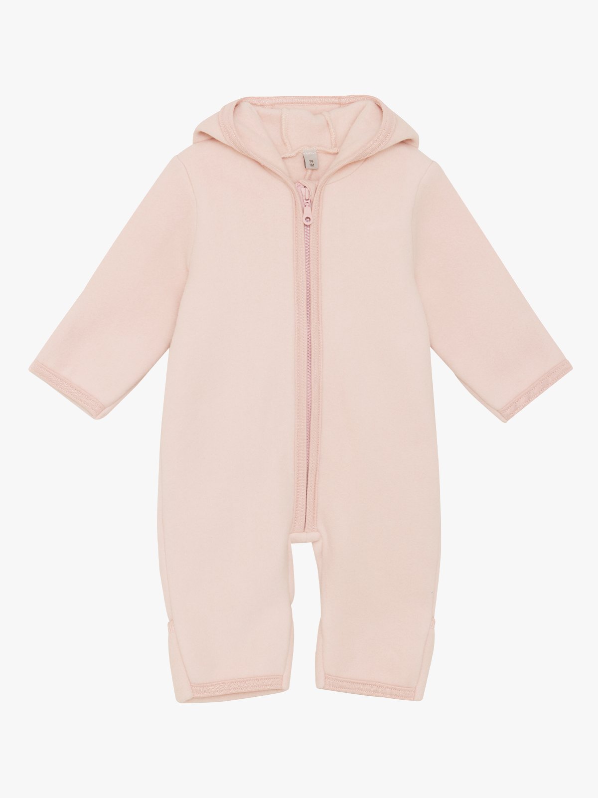 Huttelihut Pram Suit Ears Cotton Fleece Peach Blush
