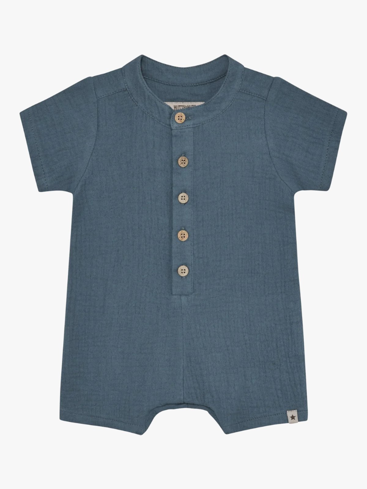 Huttelihut Playsuit Short Sleeve Muslin Bering Sea
