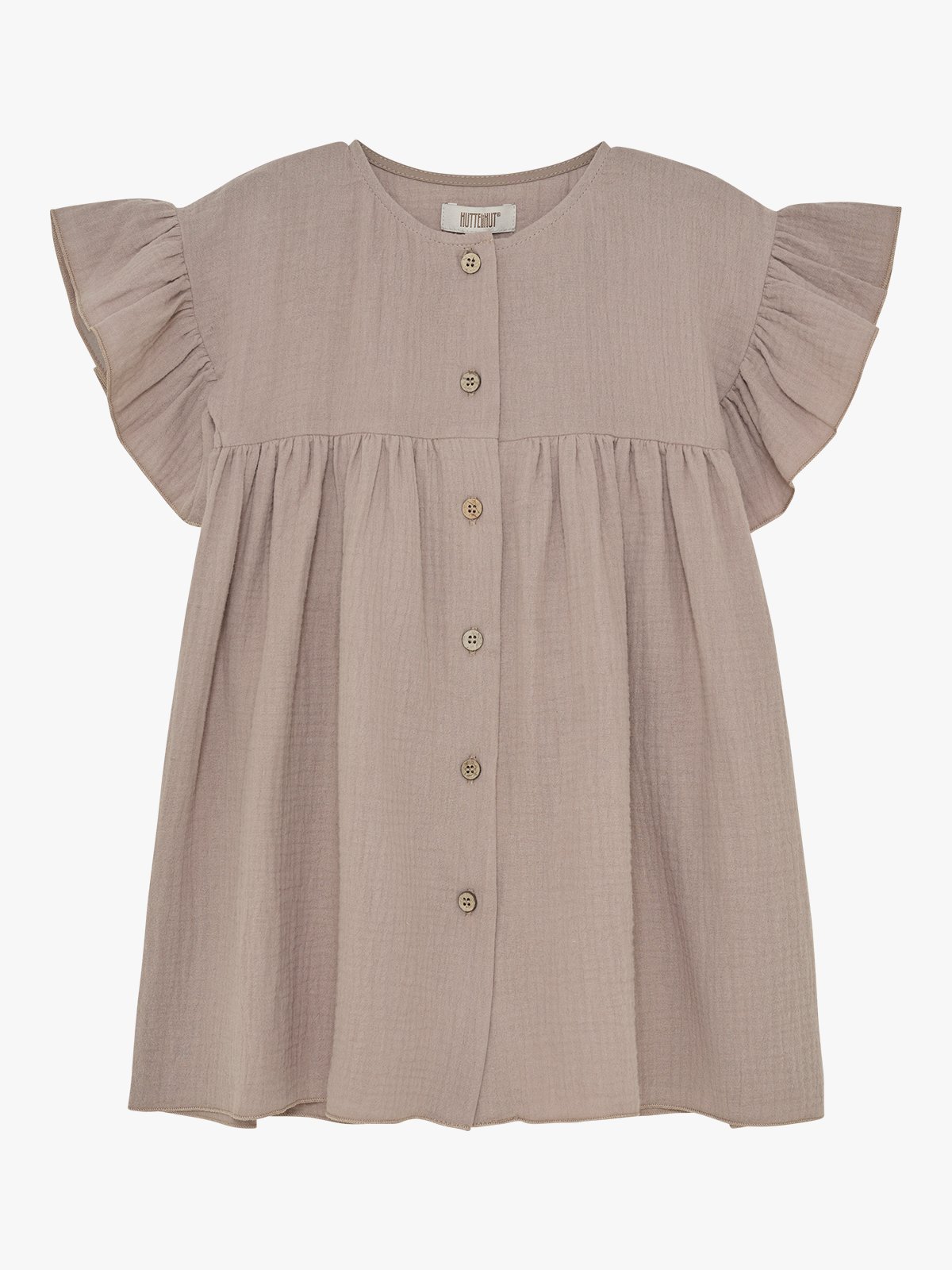 Huttelihut Dress Short Sleeve Muslin Moon Rock