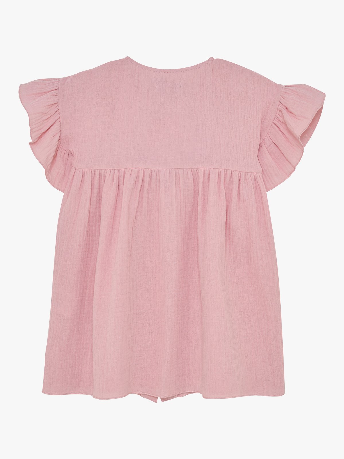 Huttelihut Dress Short Sleeve Muslin Pale Mauve