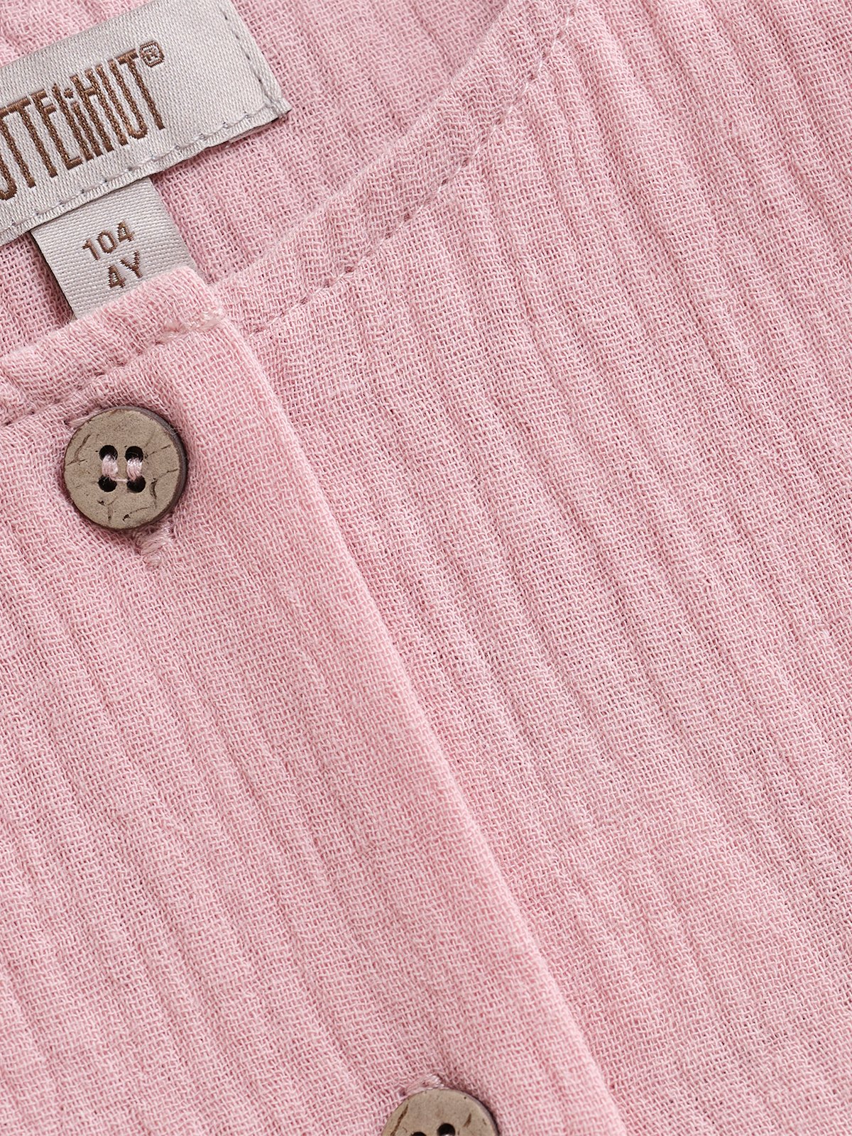 Huttelihut Dress Short Sleeve Muslin Pale Mauve